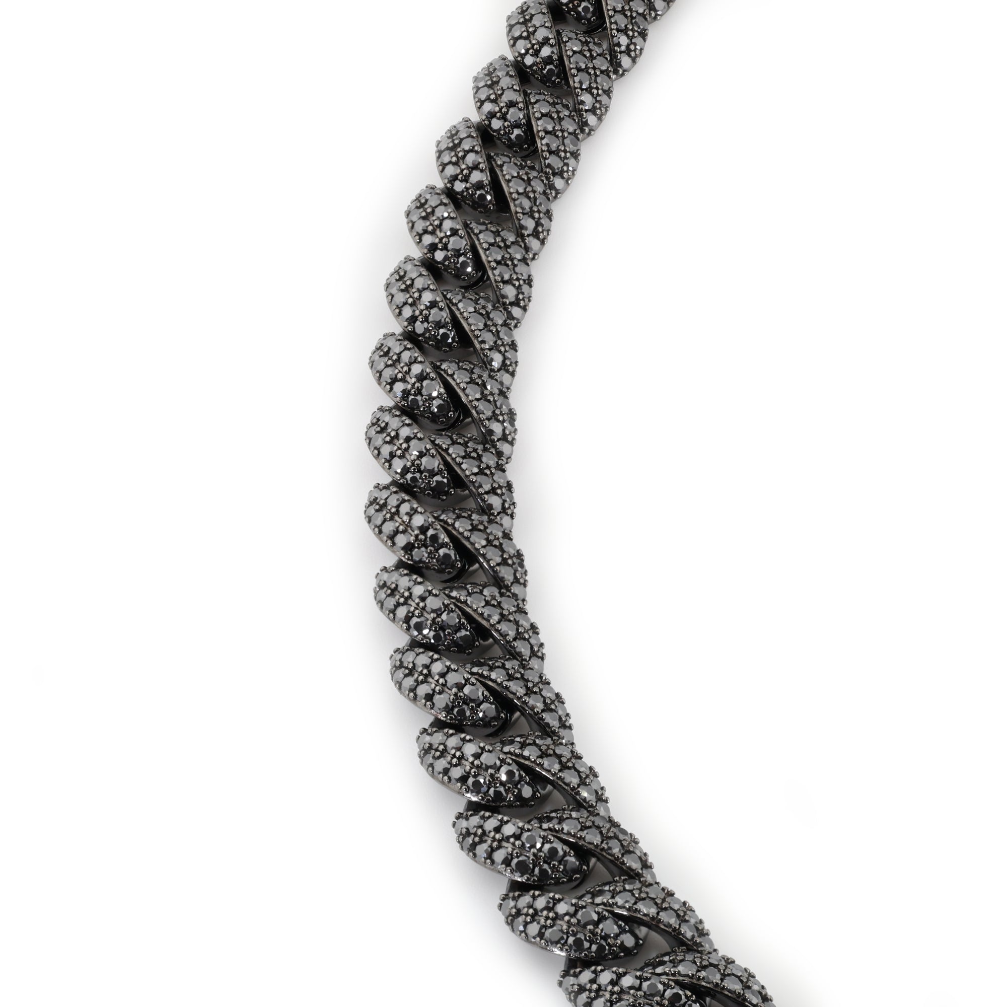 13MM Noir Puff Cuban Necklace