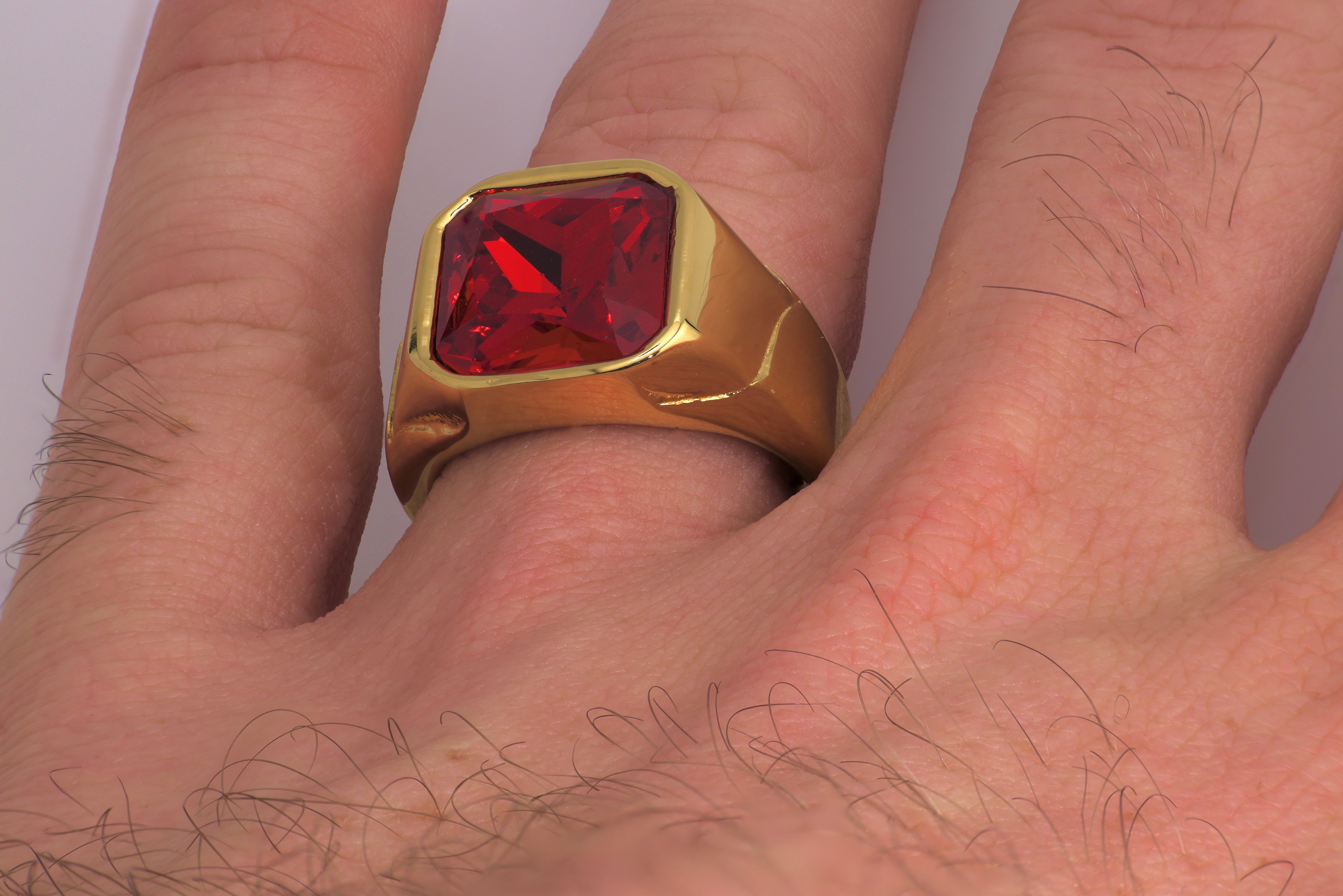 Golden Red Signet Ring