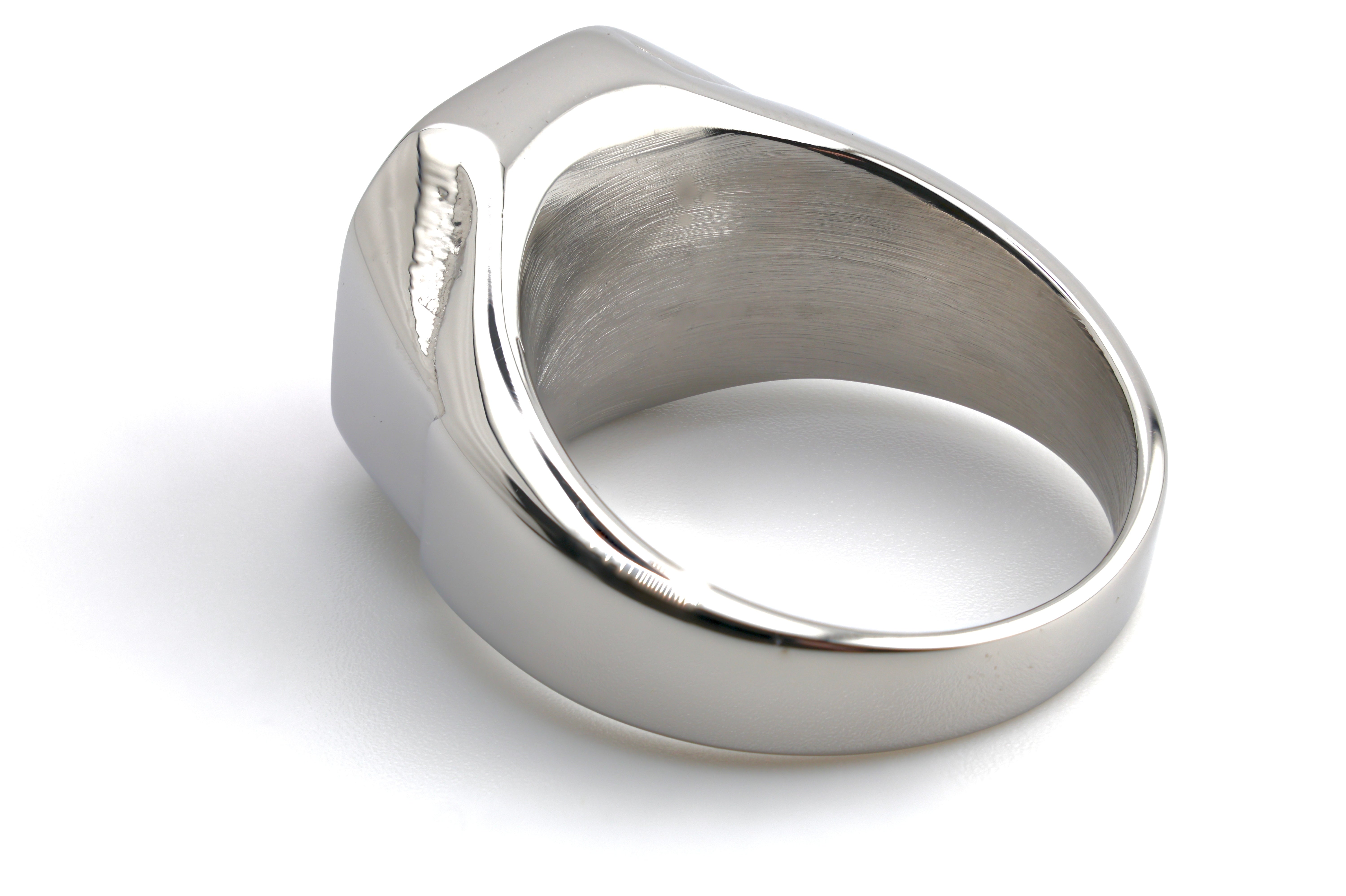 Chrome Red Signet Ring