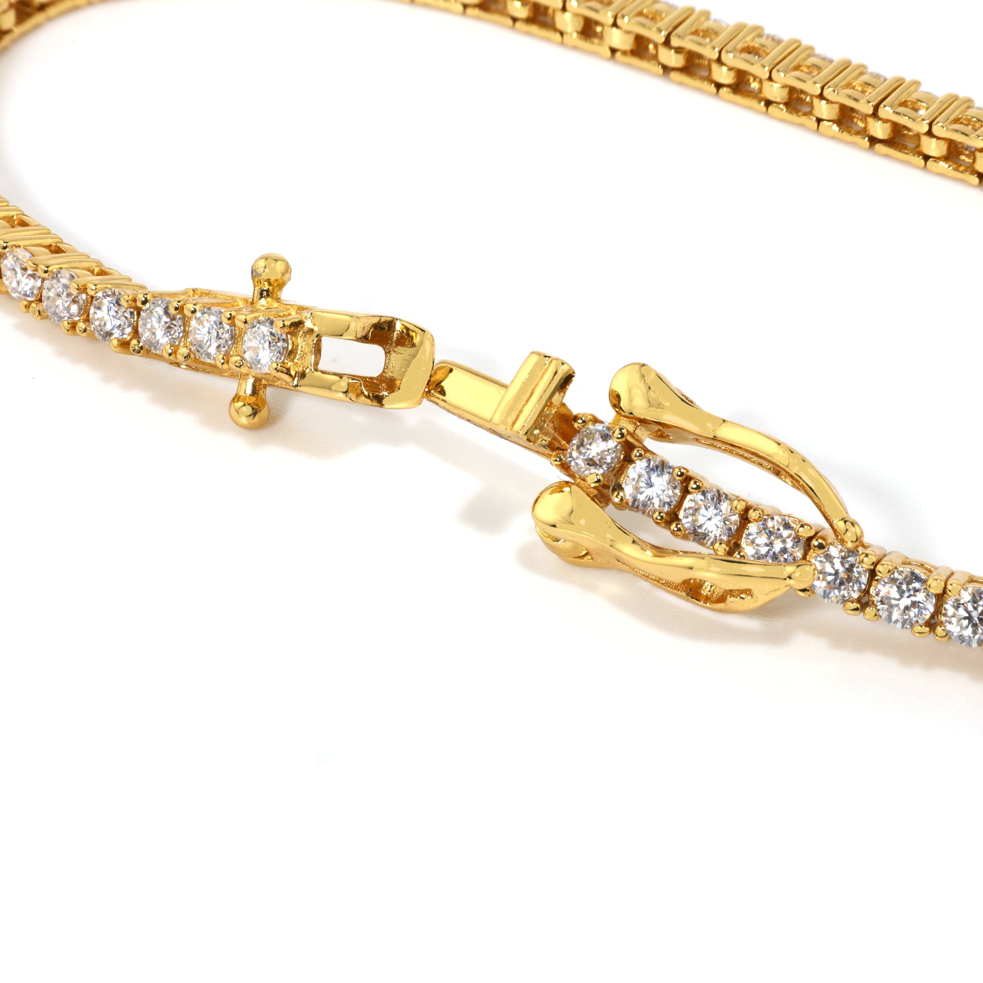 Slim Cut (2MM) Dynasty Gold Tennis Bracelet