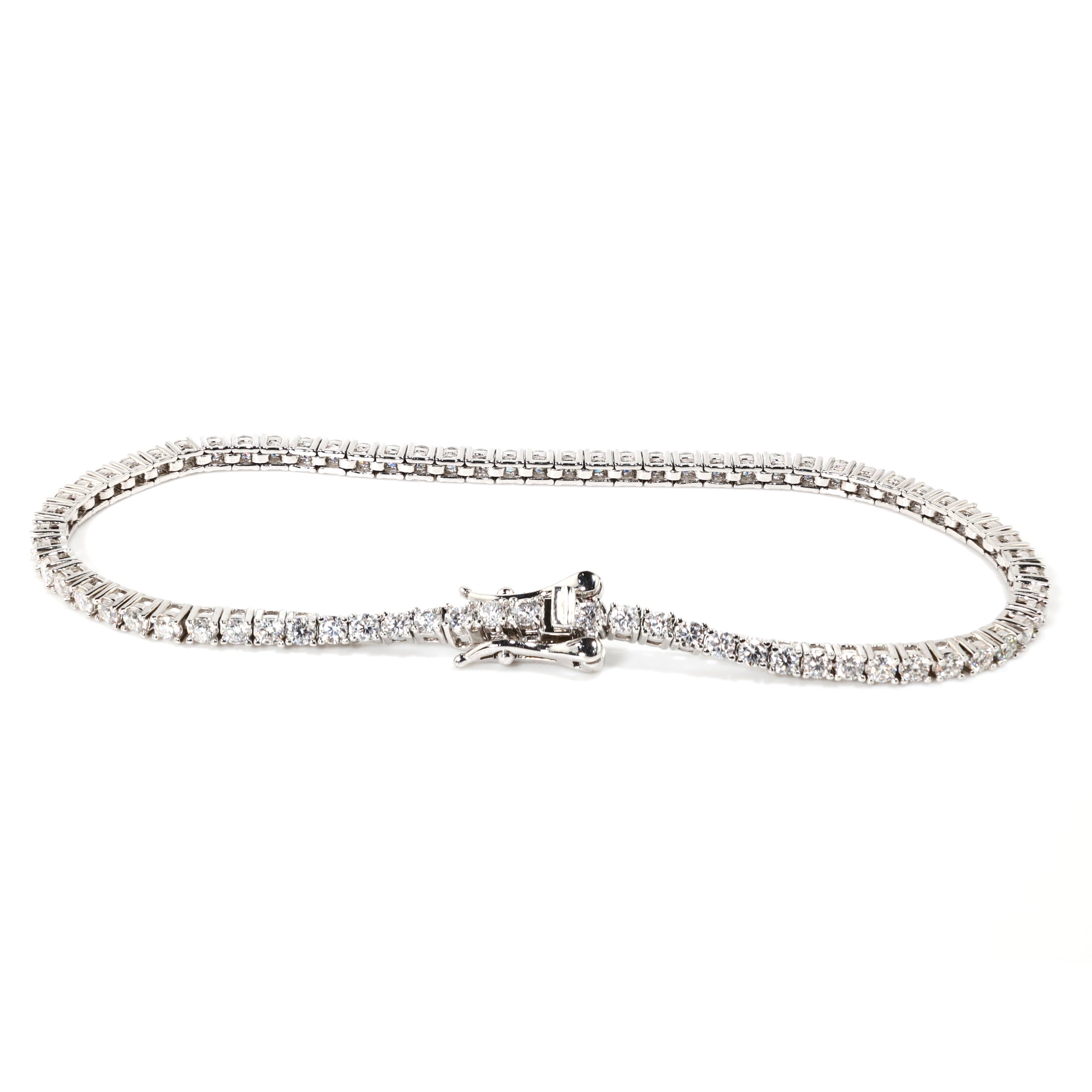 Slim Cut (2MM) Glacier White Tennis Bracelet