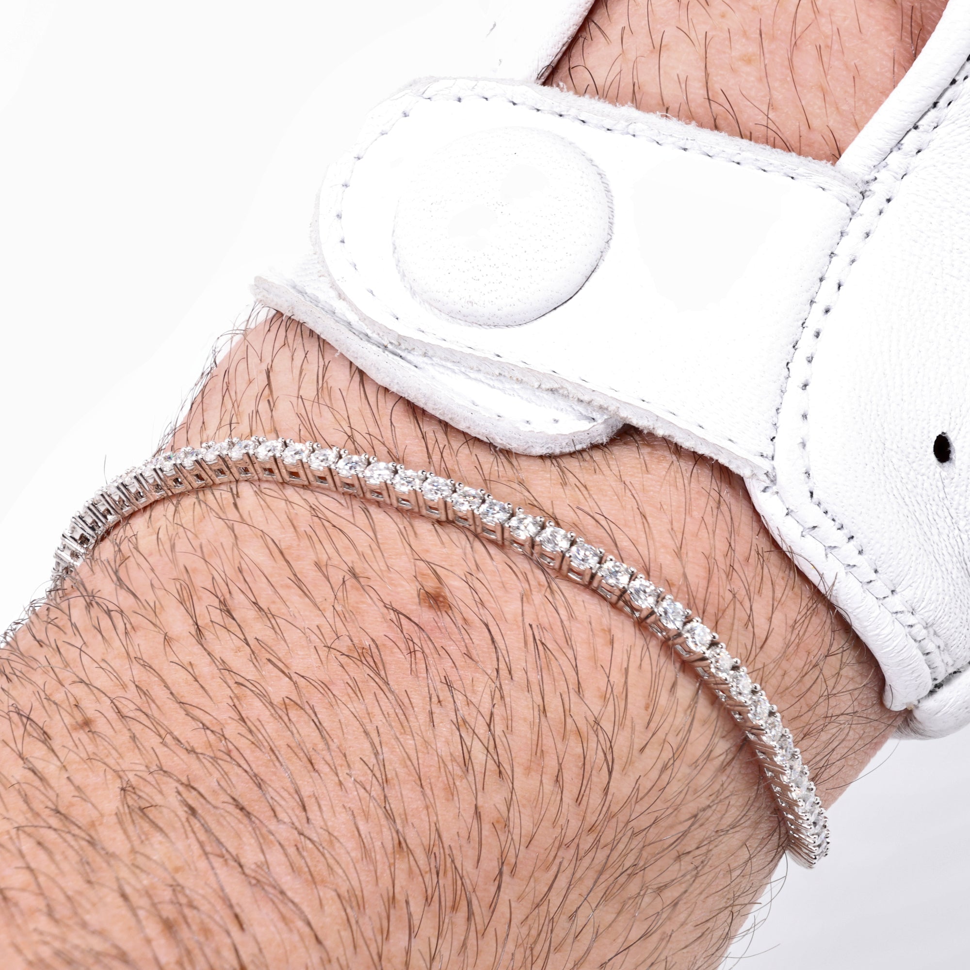 Slim Cut (2MM) Glacier White Tennis Bracelet
