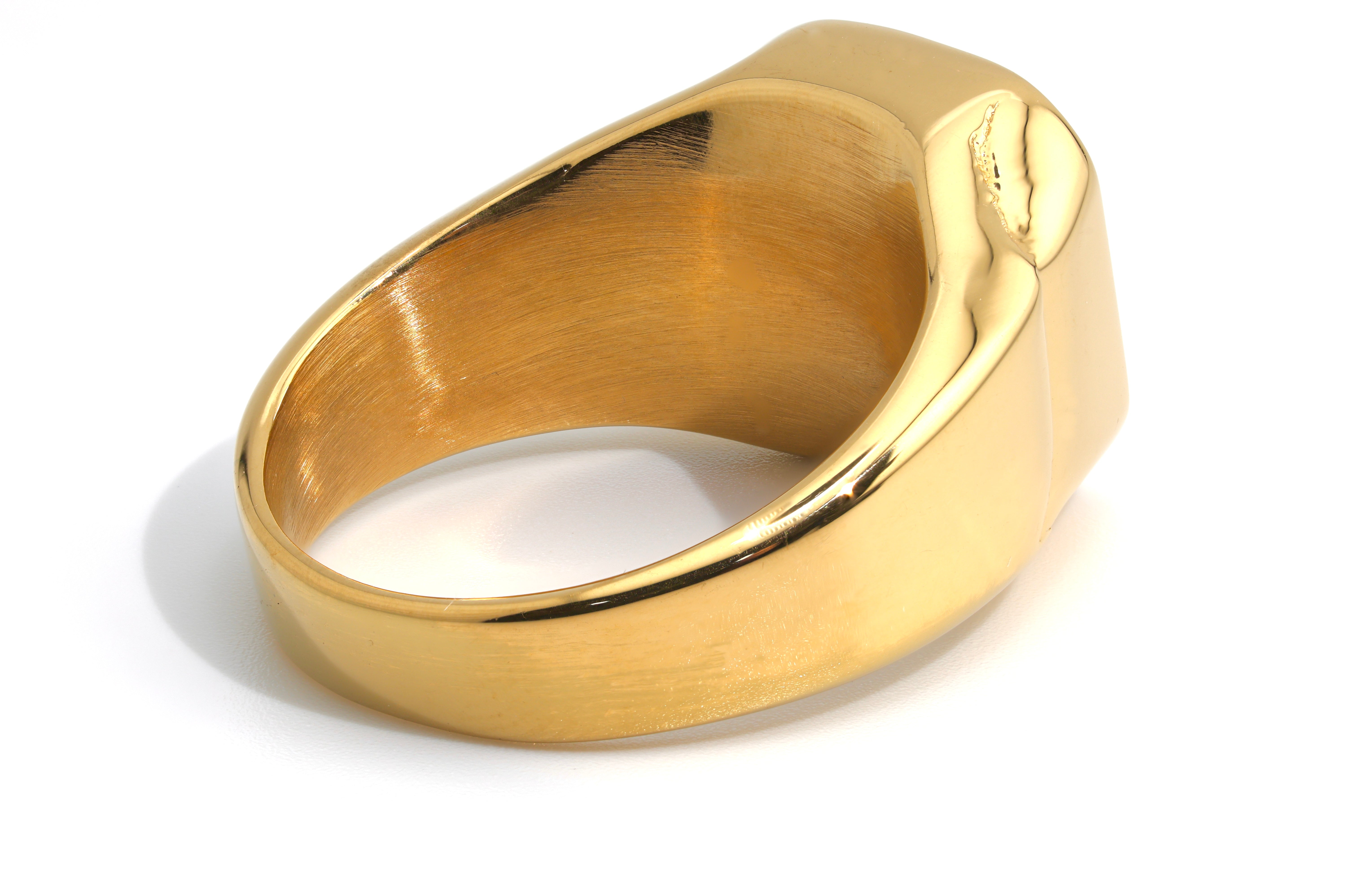 Golden Red Signet Ring