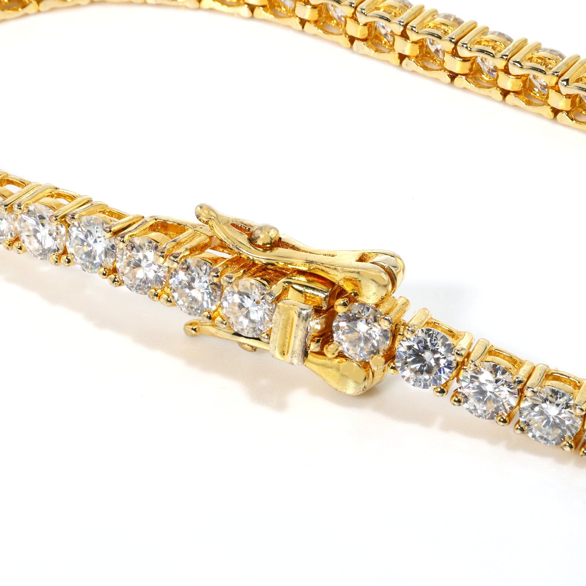 Refined Cut (3MM) Dynasty Gold Tennis Bracelet