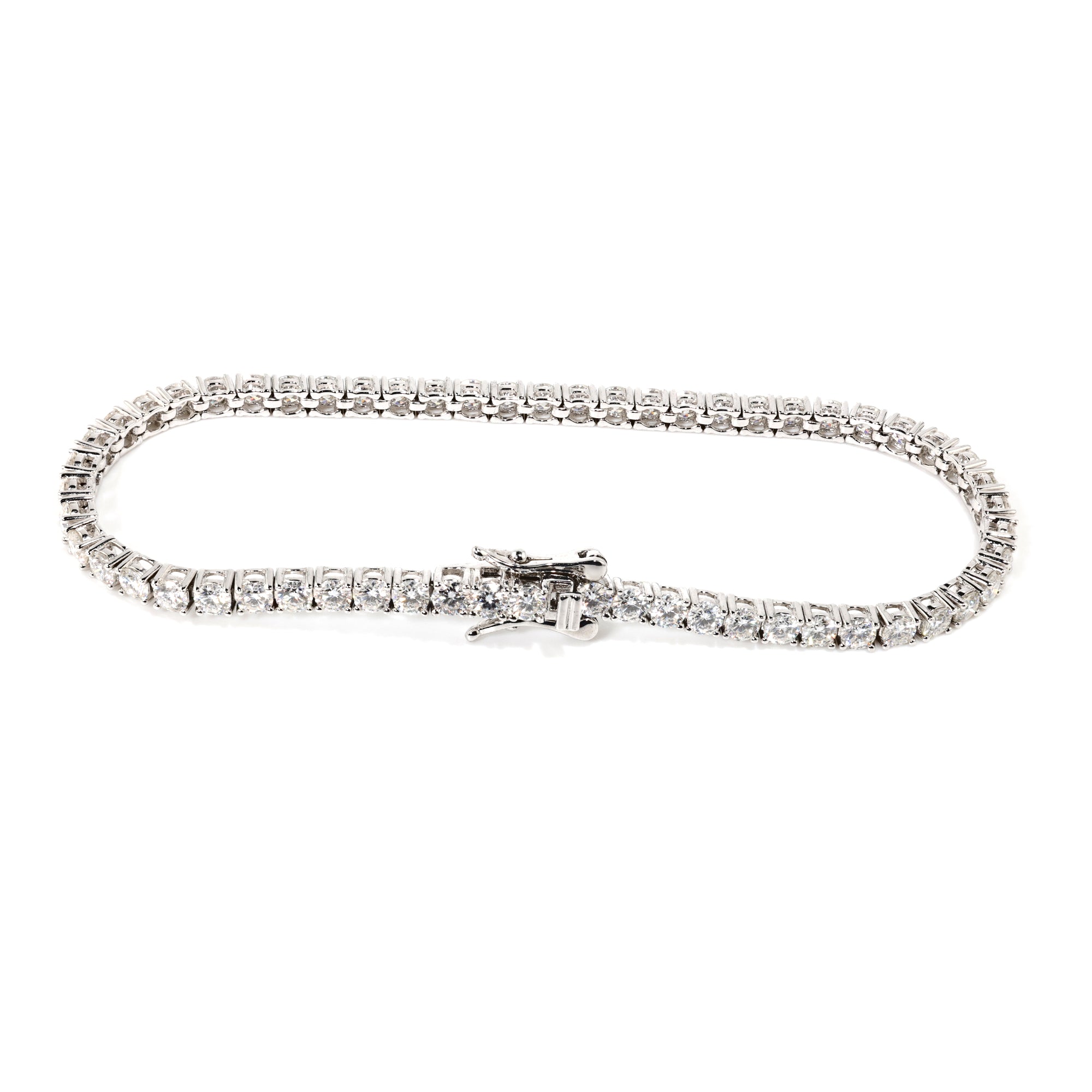 Refined Cut (3MM) Glacier White Tennis Bracelet