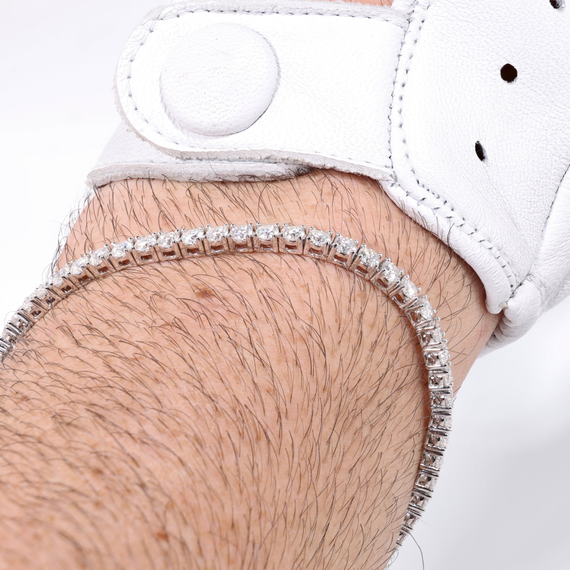 Refined Cut (3MM) Glacier White Tennis Bracelet