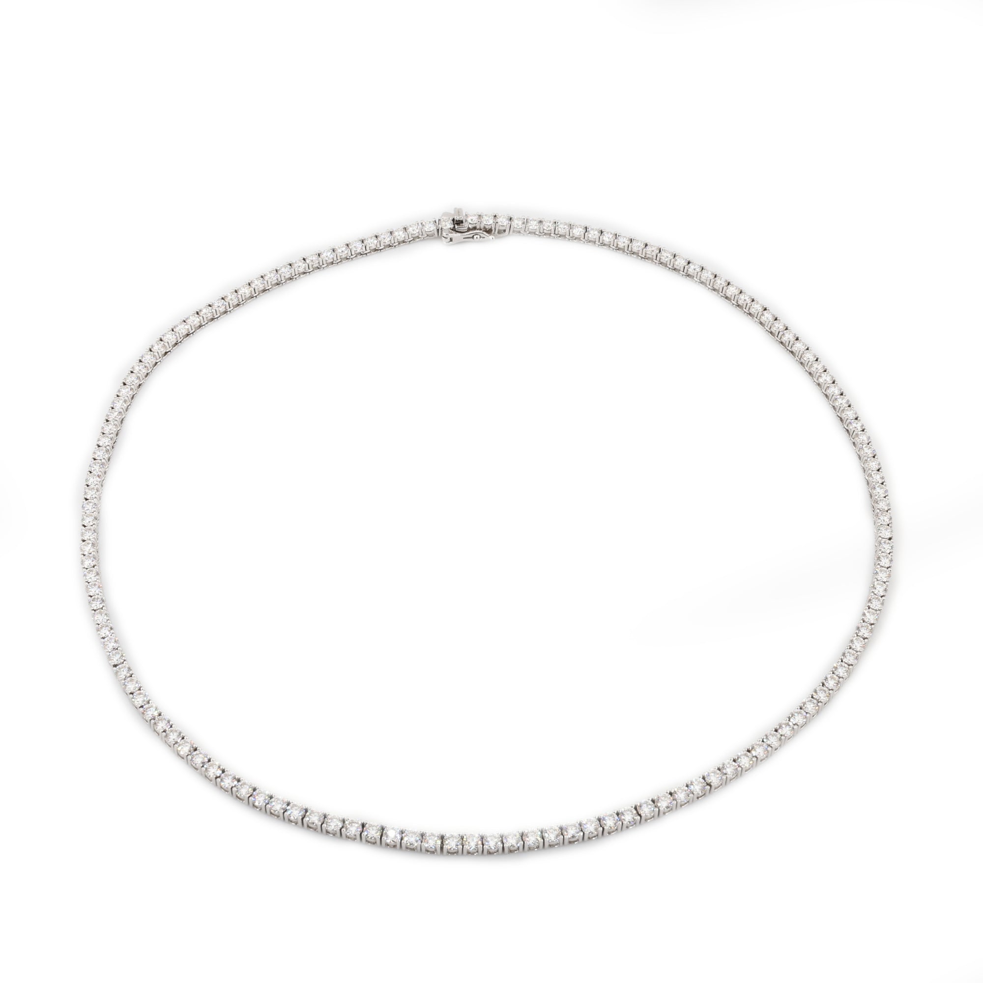 Refined Cut (3MM) Glacier White Tennis Necklace