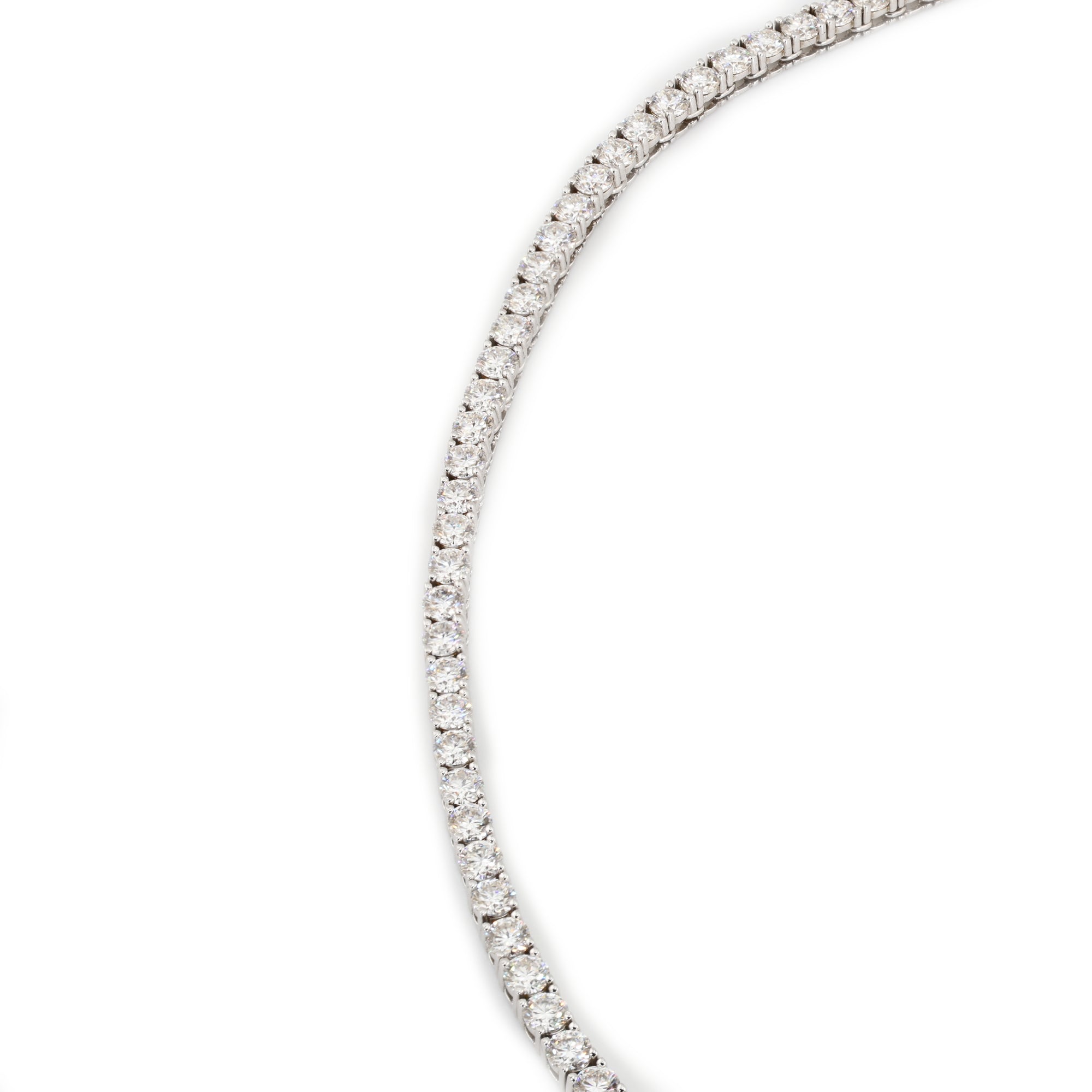 Refined Cut (3MM) Glacier White Tennis Necklace