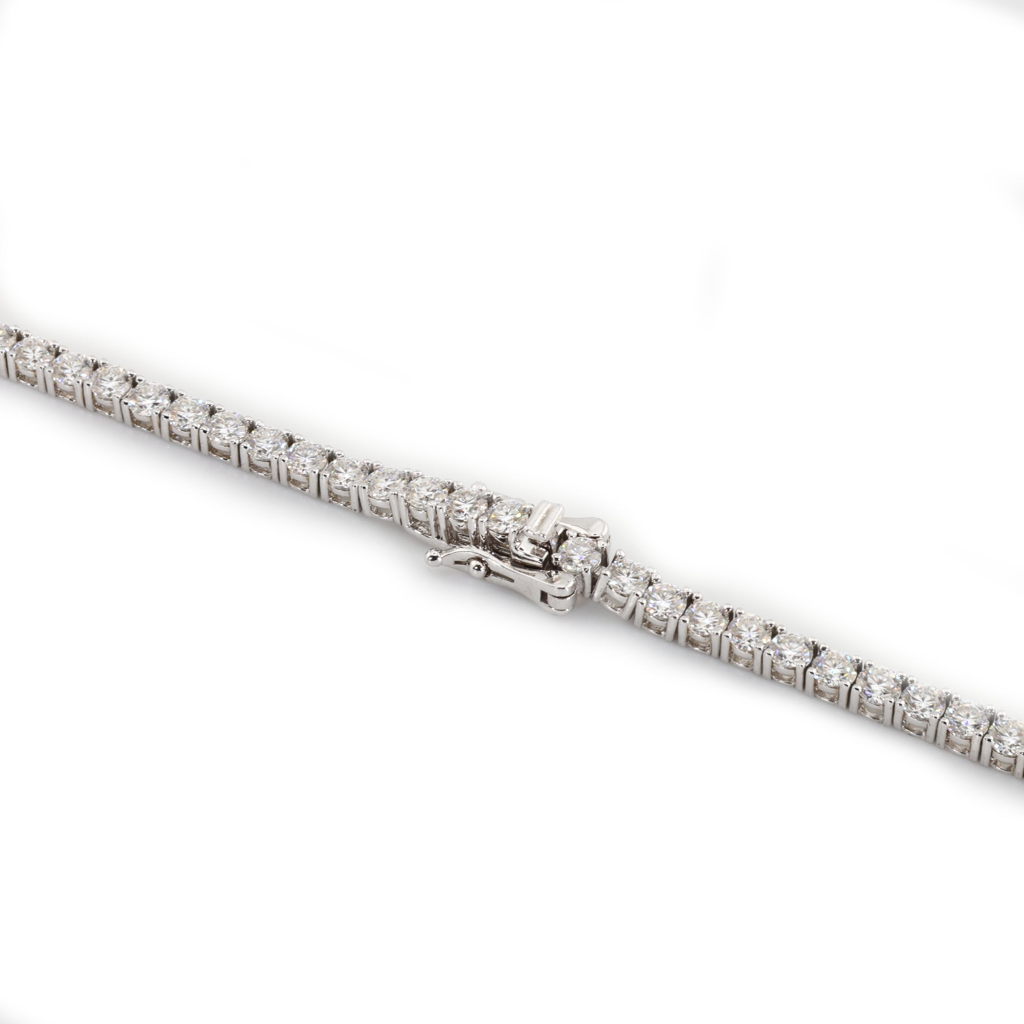 Refined Cut (3MM) Glacier White Tennis Necklace