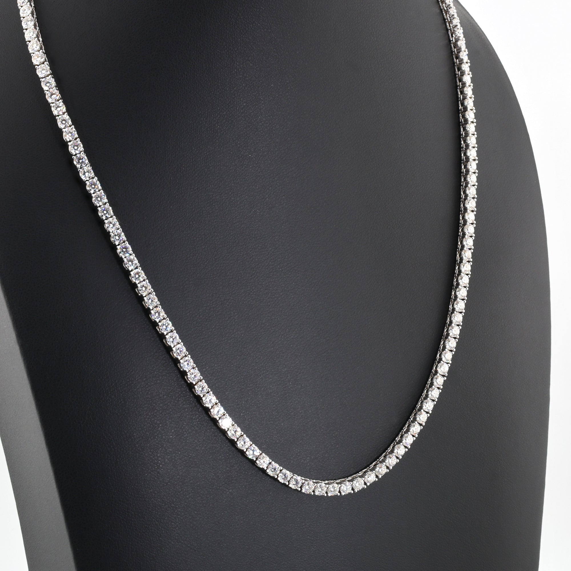 Refined Cut (3MM) Glacier White Tennis Necklace