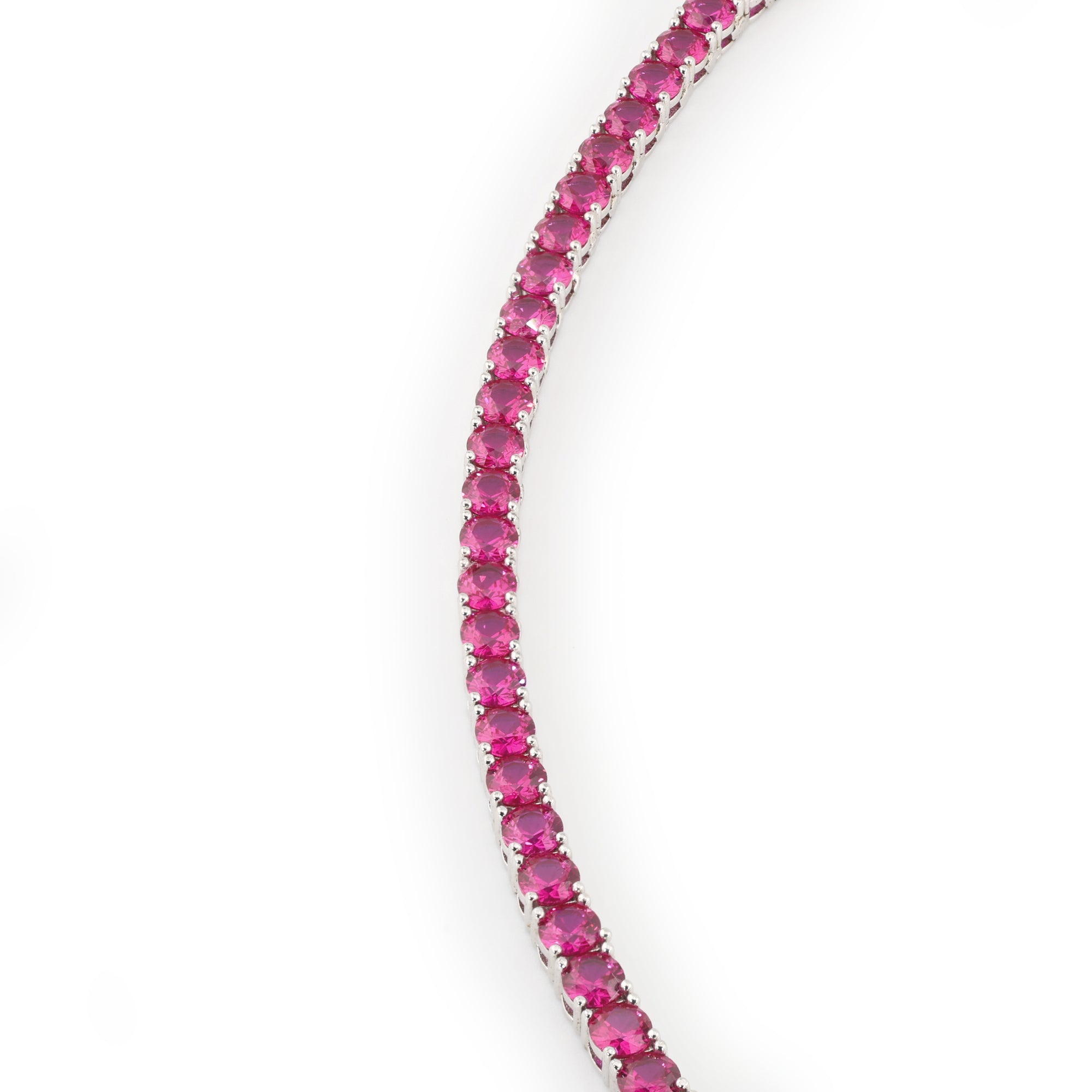 Ruby Executive Cut (4MM) Glacier White Tennis Necklace