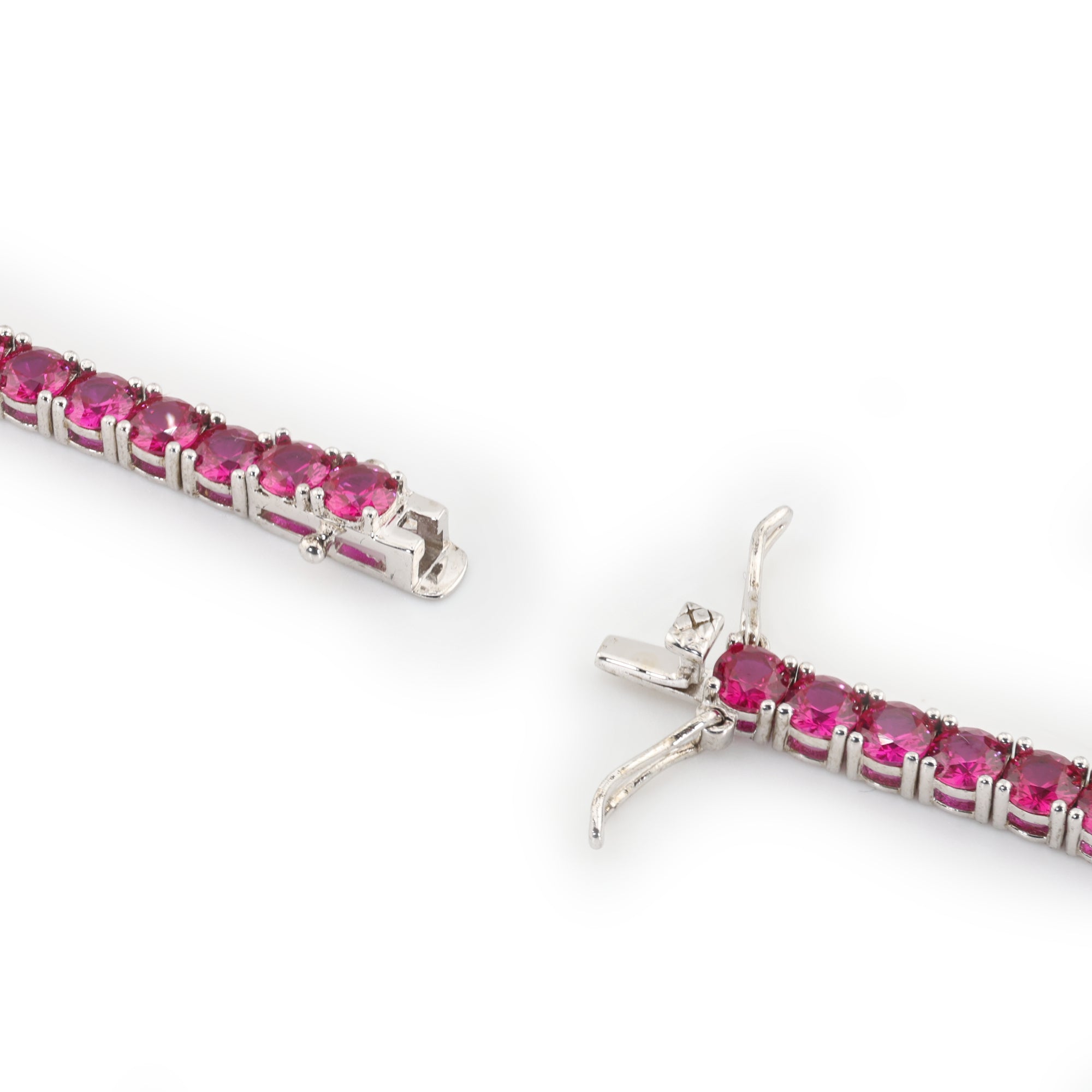 Ruby Executive Cut (4MM) Glacier White Tennis Necklace