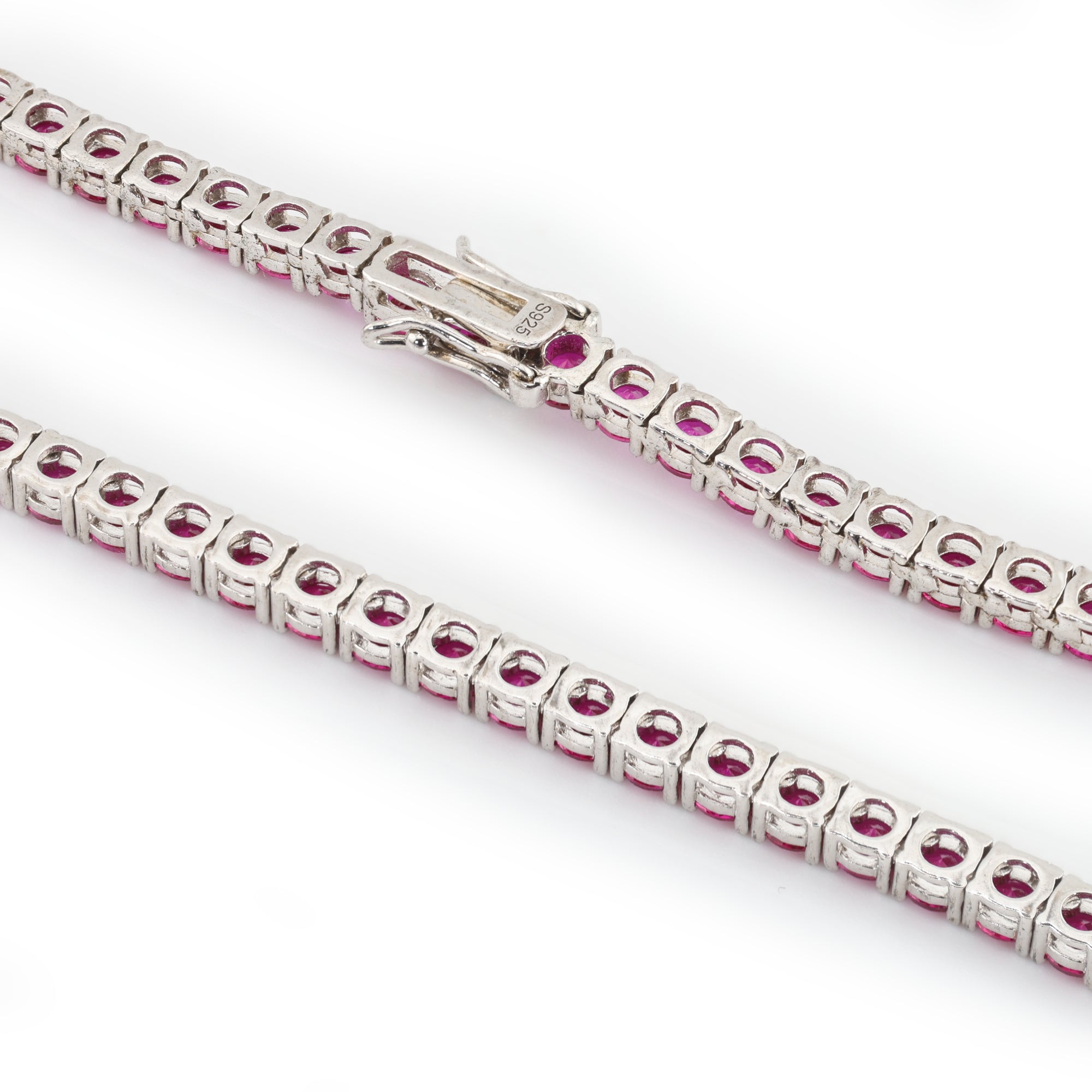 Ruby Executive Cut (4MM) Glacier White Tennis Necklace