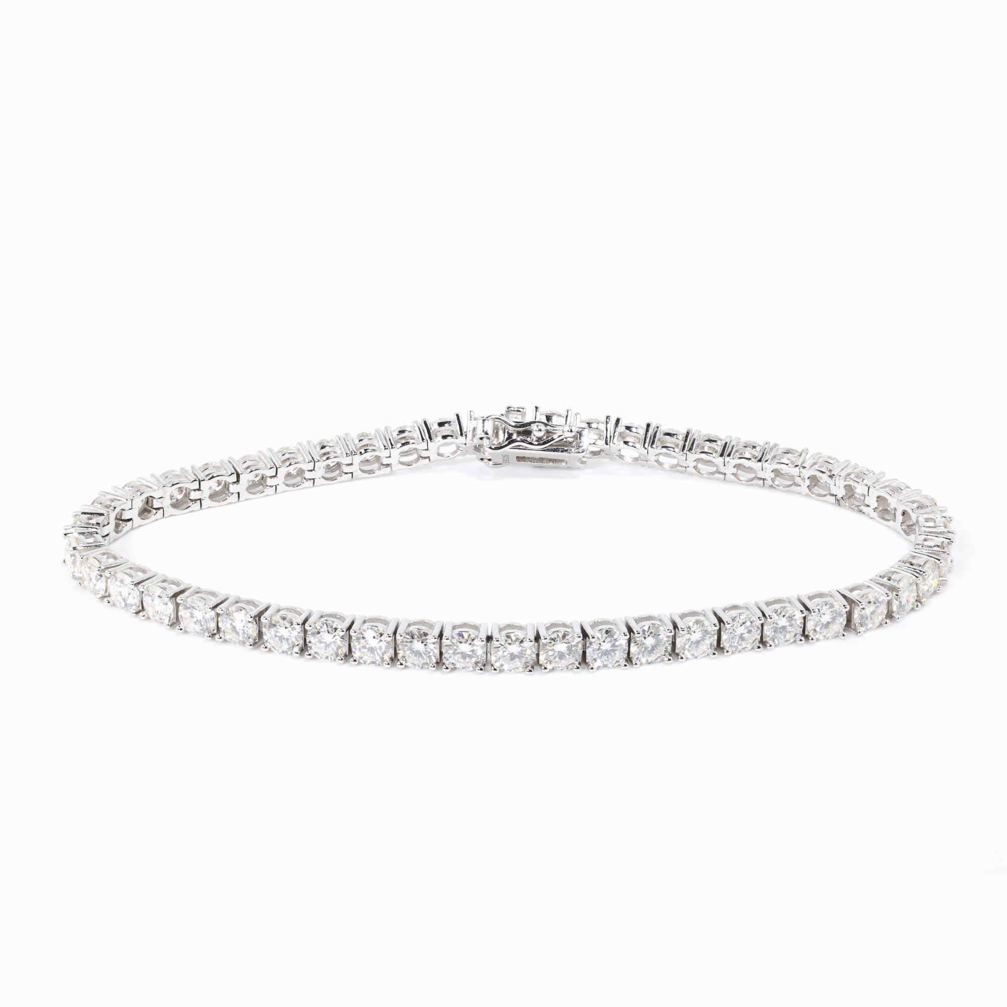 Executive Cut (4MM) Glacier White Tennis Bracelet