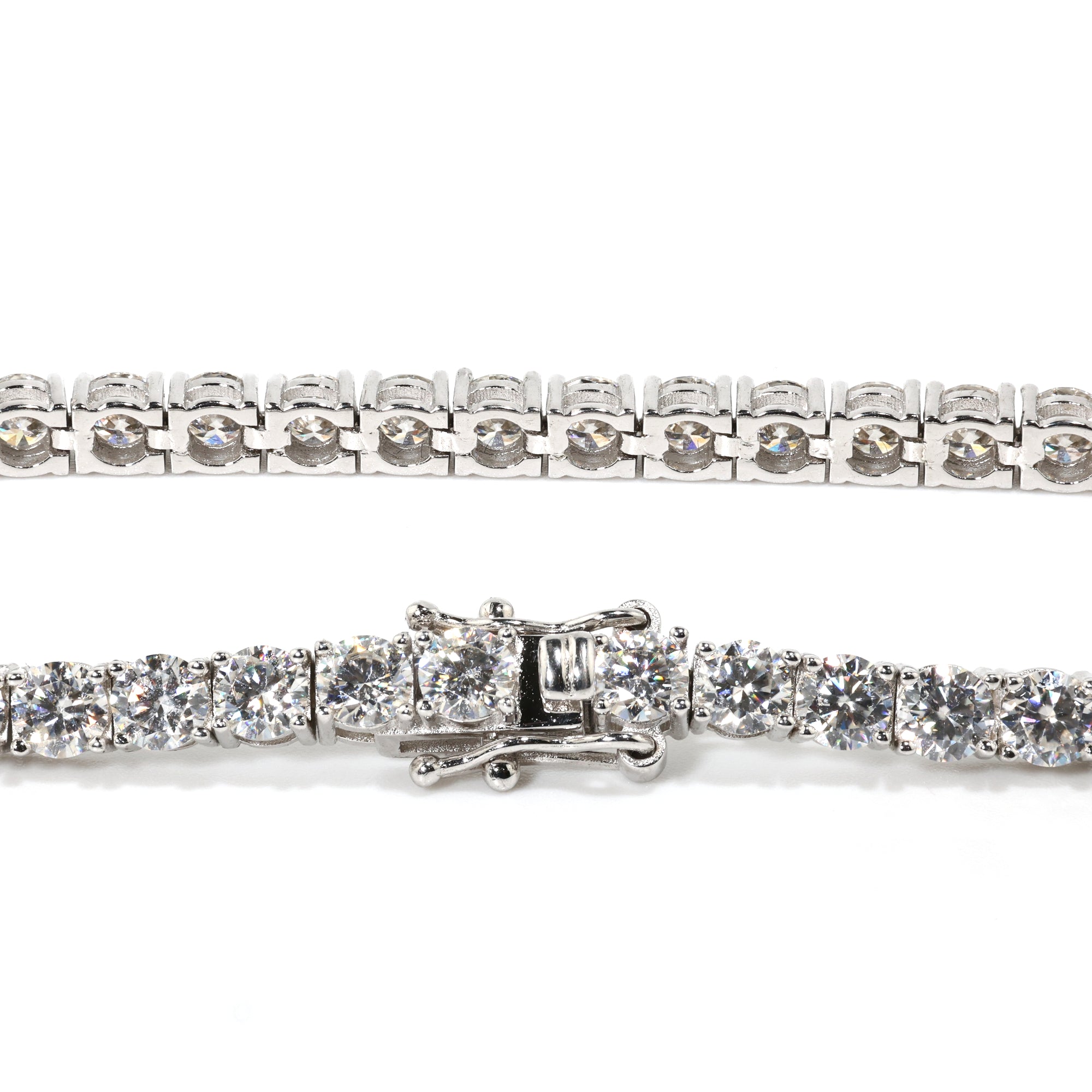 Executive Cut (4MM) Glacier White Tennis Bracelet