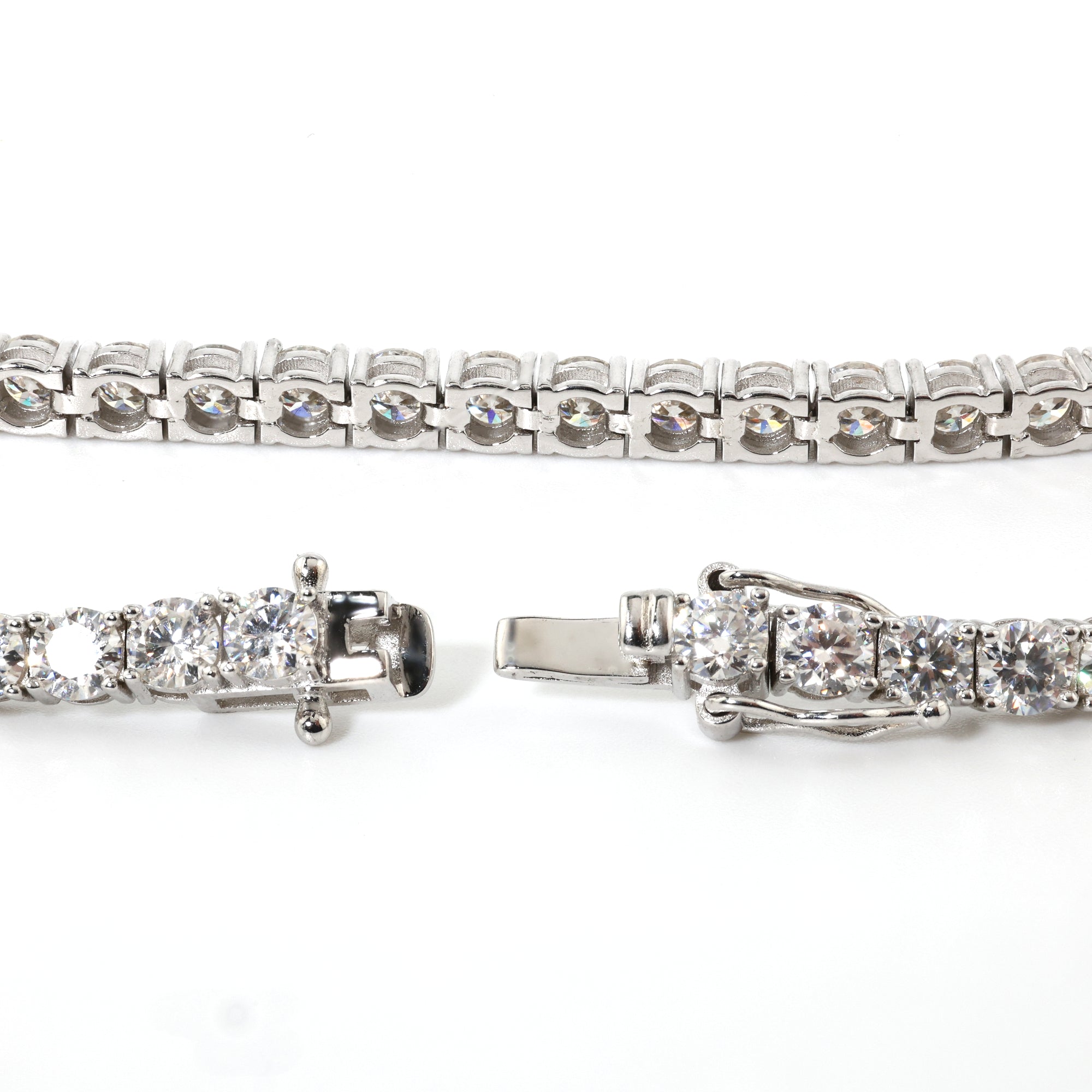 Executive Cut (4MM) Glacier White Tennis Bracelet