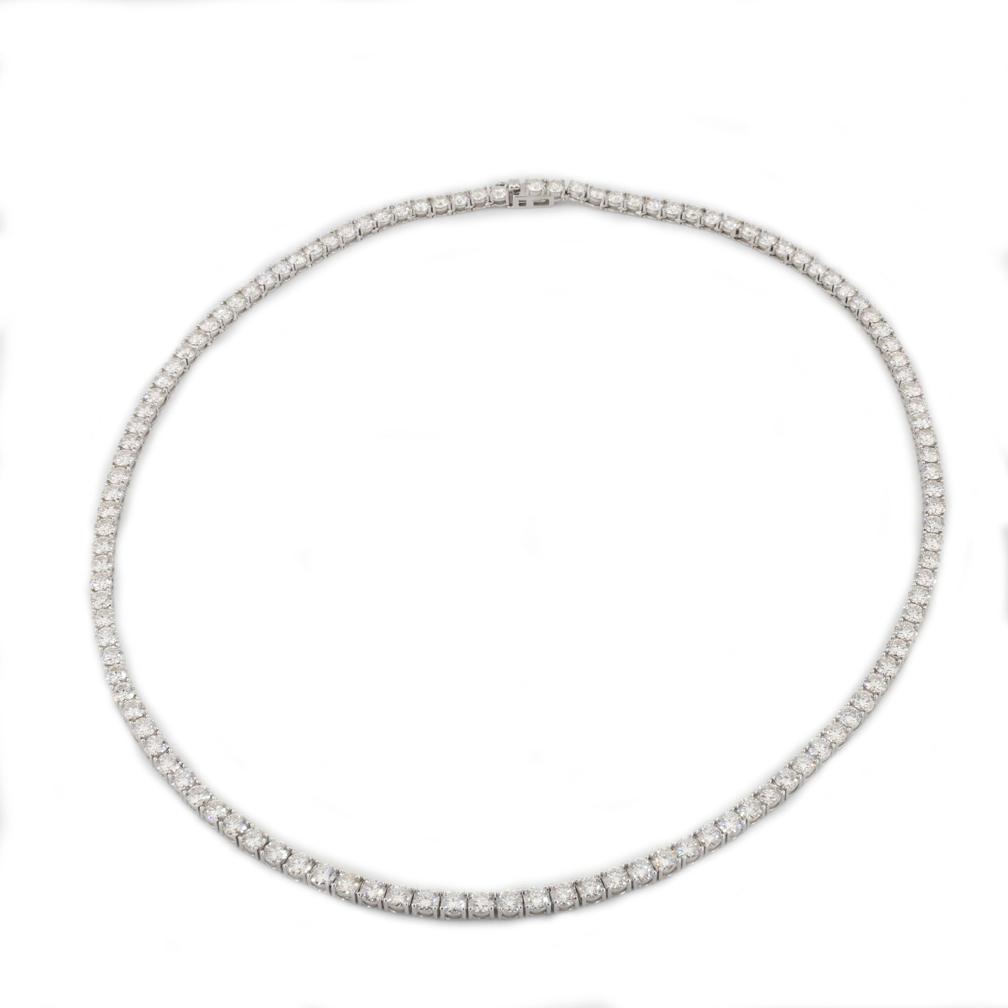 Executive Cut (4MM) Glacier White Tennis Necklace