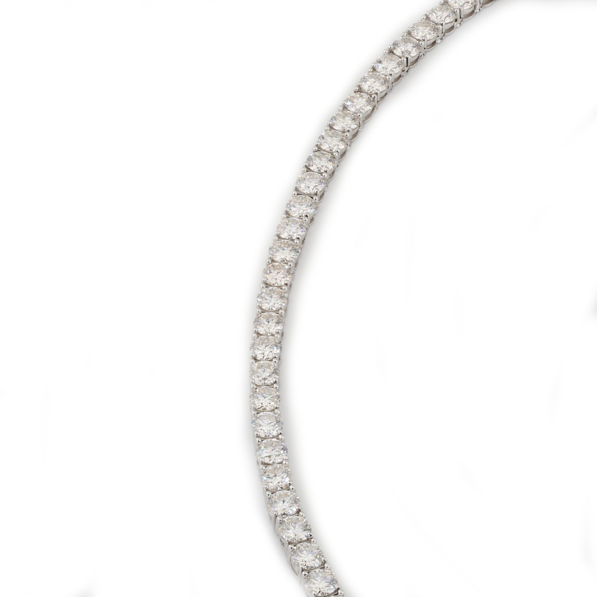 Executive Cut (4MM) Glacier White Tennis Necklace