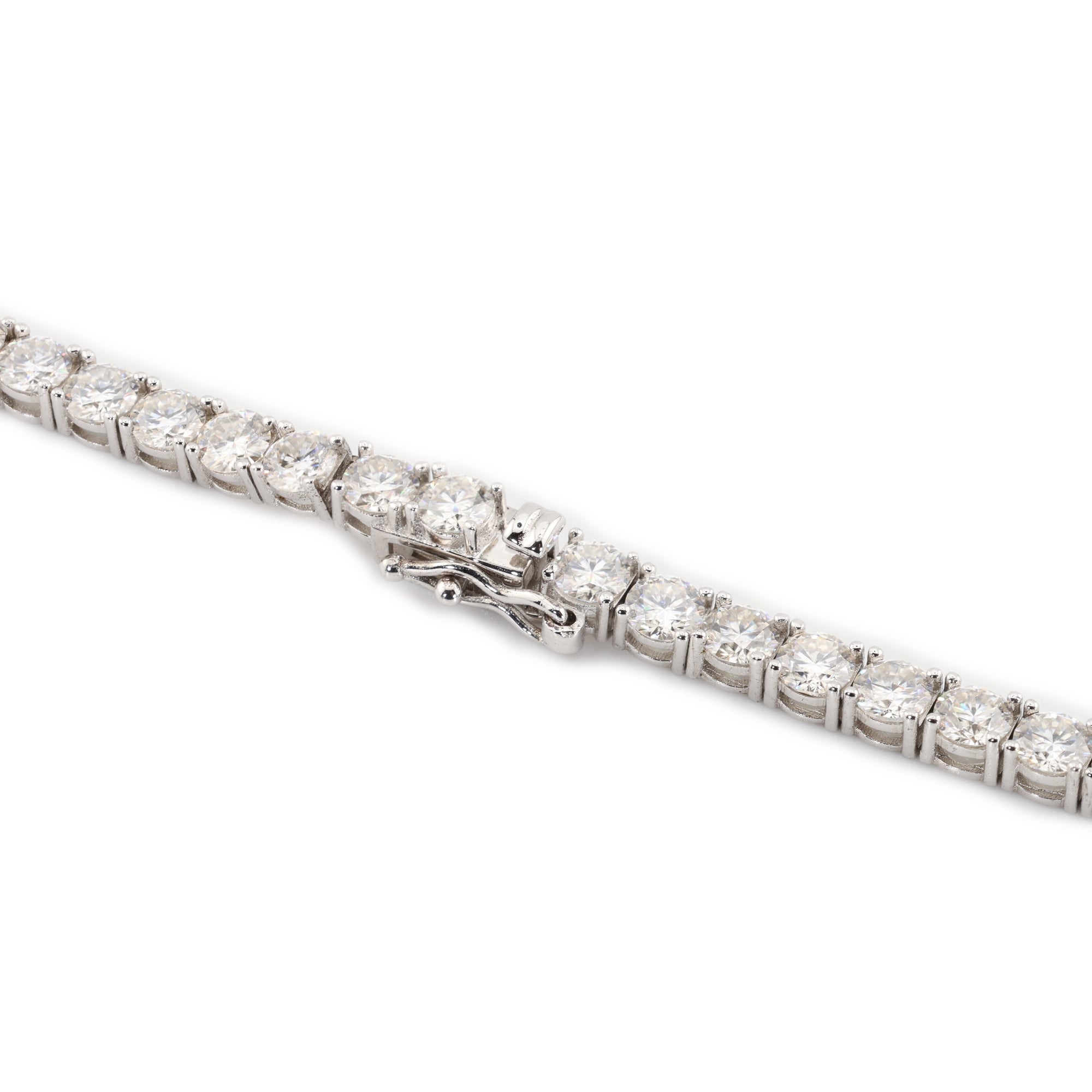 Executive Cut (4MM) Glacier White Tennis Necklace