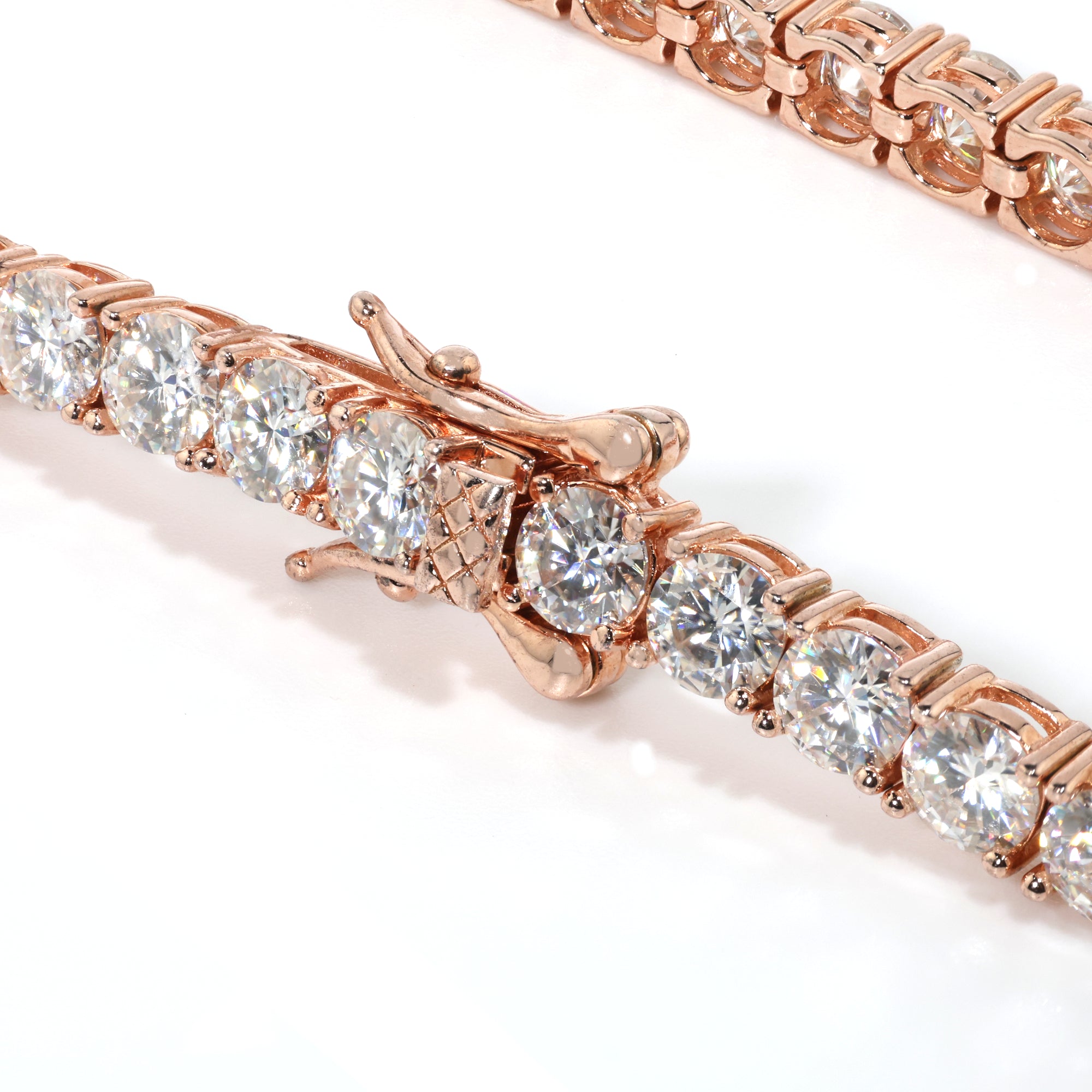 Executive Cut (4MM) Blush Gold Tennis Bracelet