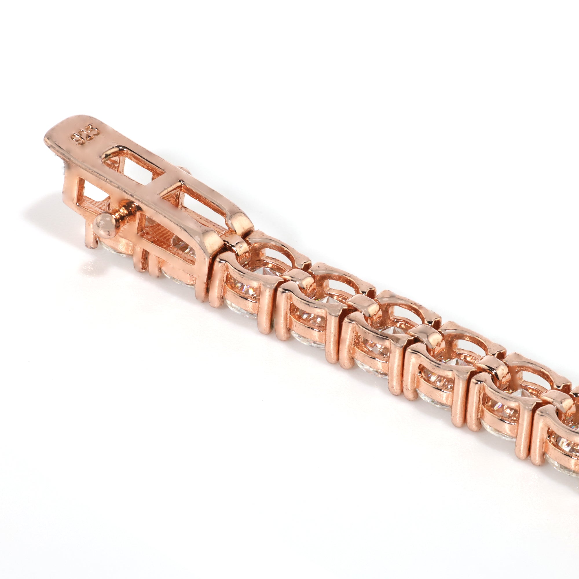 Executive Cut (4MM) Blush Gold Tennis Bracelet