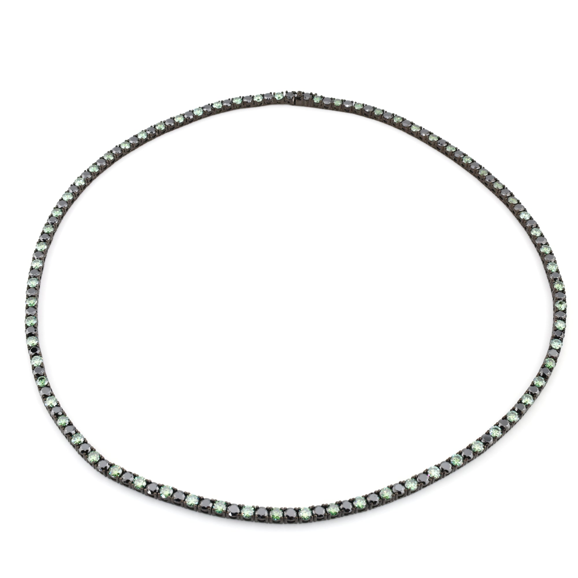 Executive Cut (4MM) Eclipse Finish Tennis Necklace