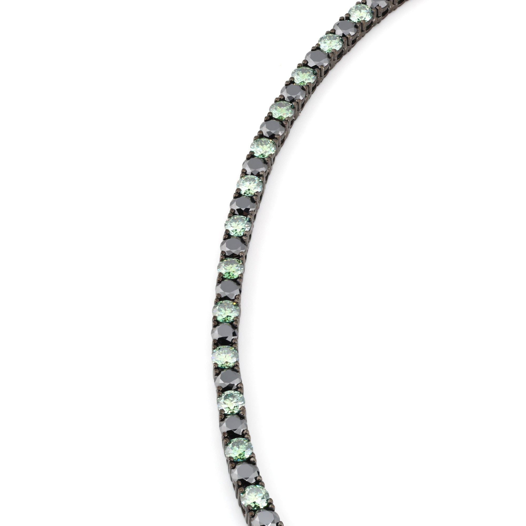 Executive Cut (4MM) Eclipse Finish Tennis Necklace