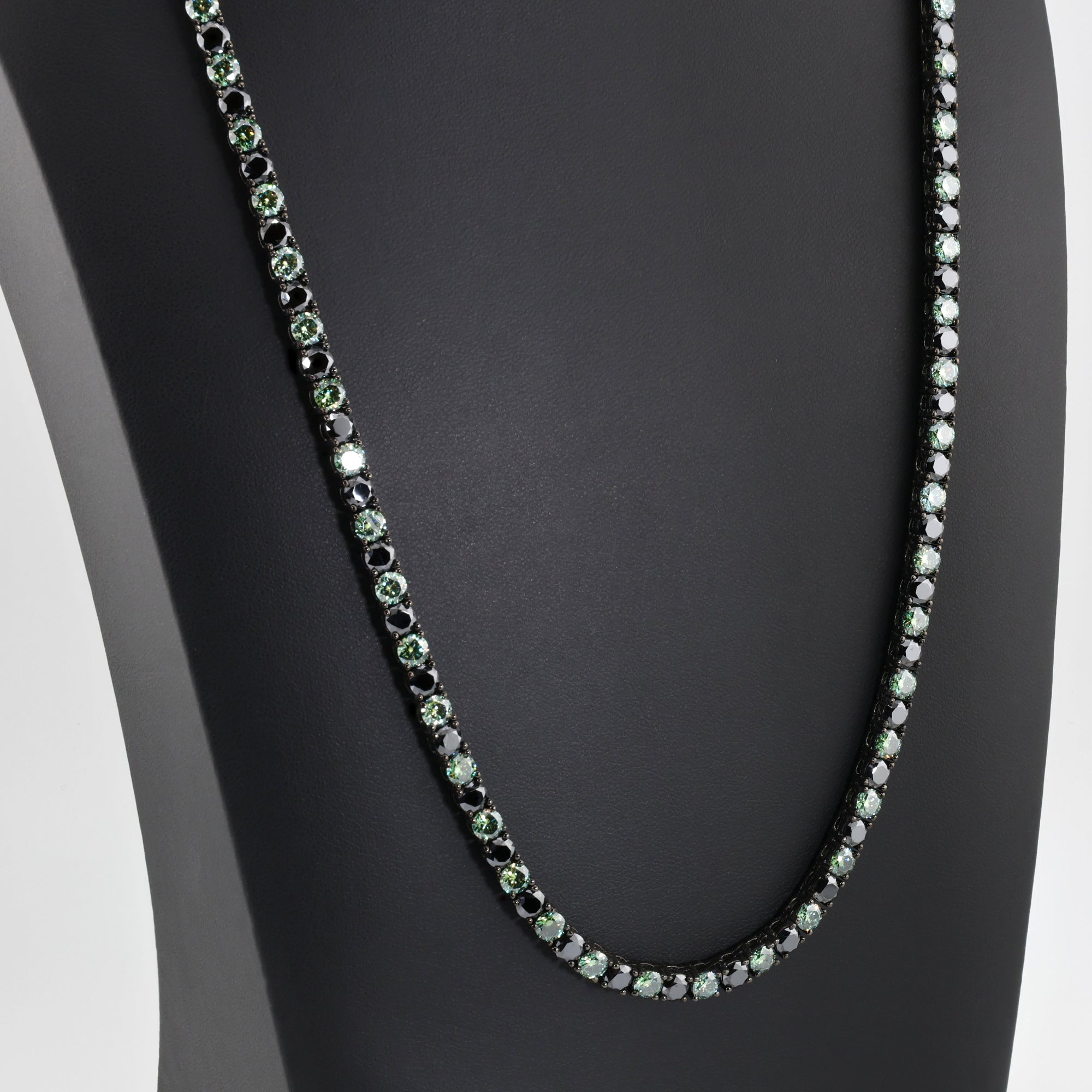 Executive Cut (4MM) Eclipse Finish Tennis Necklace