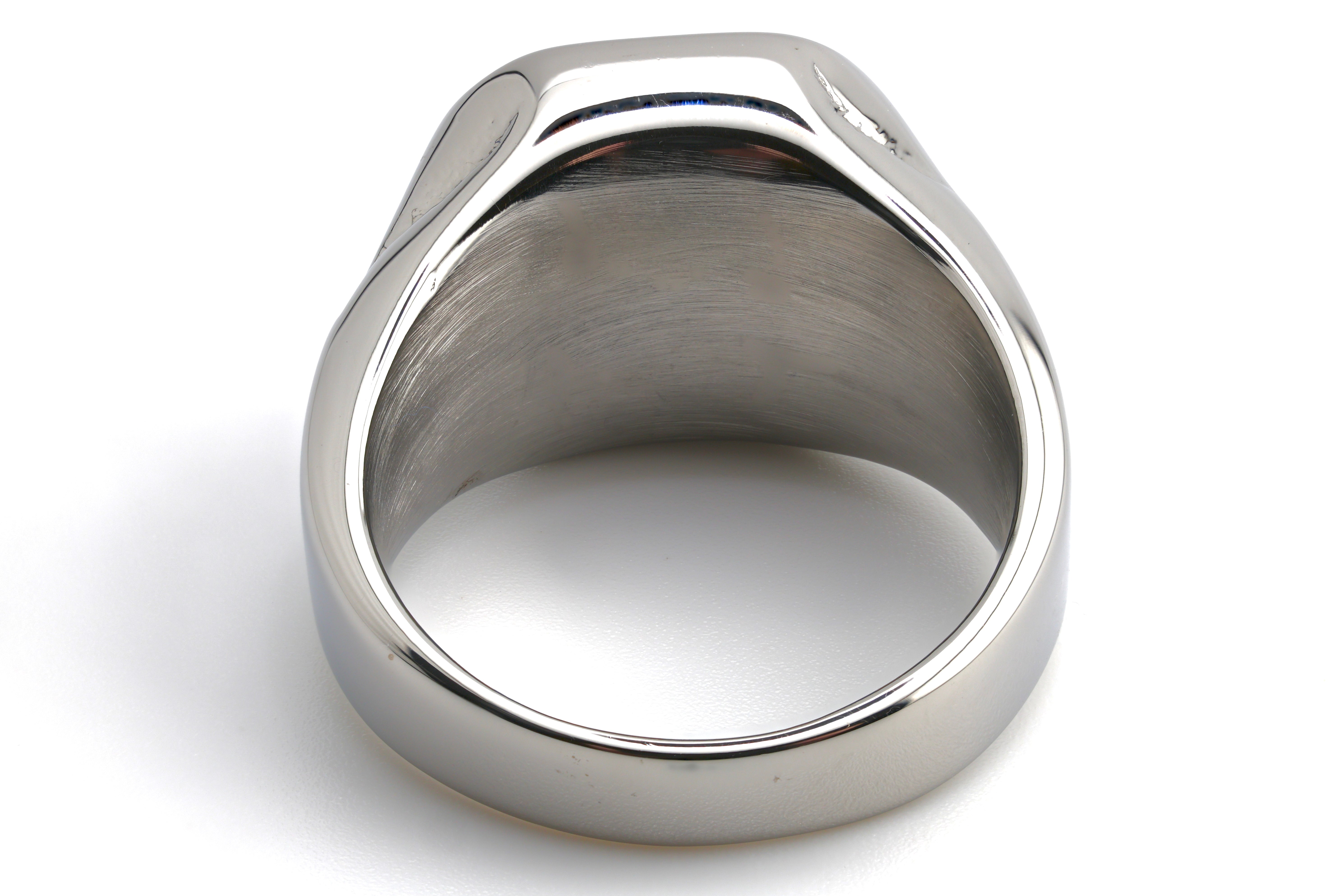 Chrome Red Signet Ring