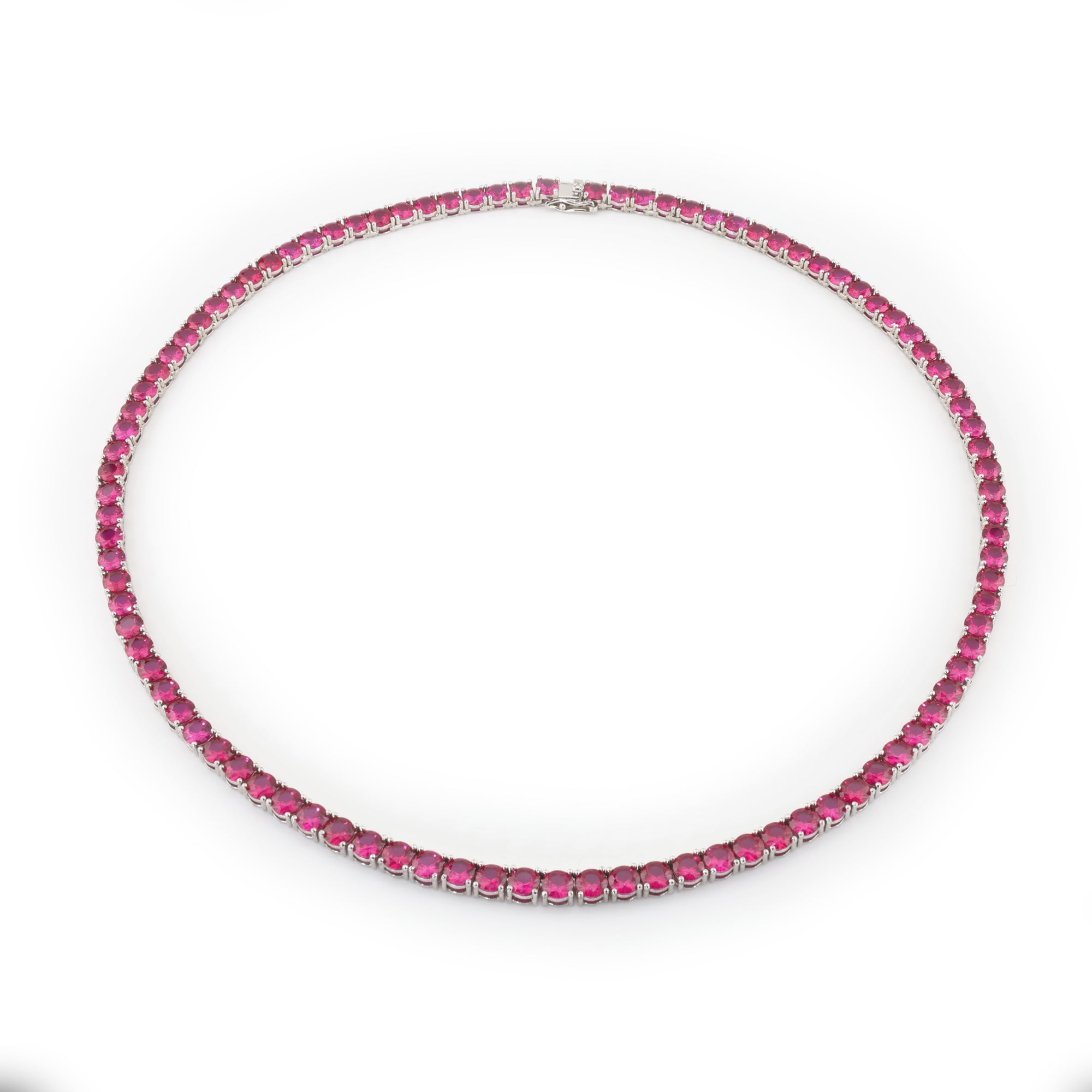 Ruby Titan Cut (5MM) Glacier White Tennis Necklace