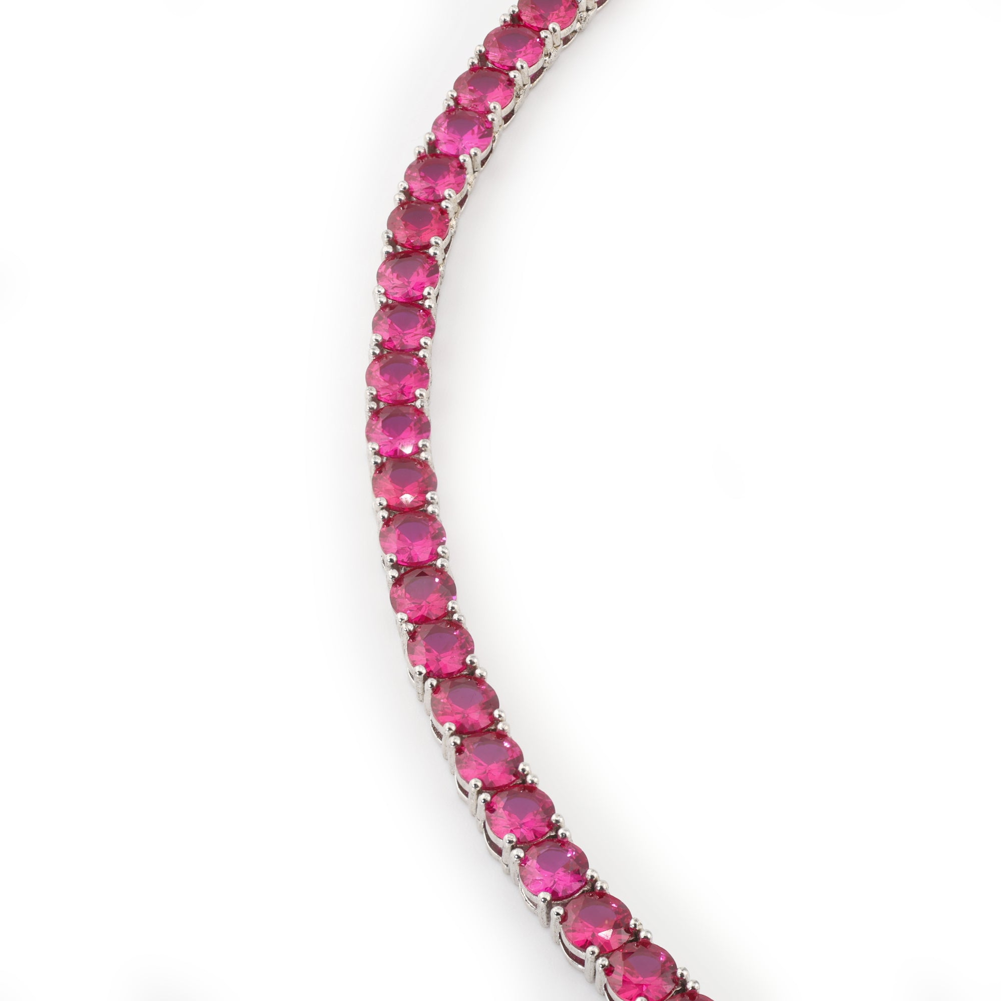 Ruby Titan Cut (5MM) Glacier White Tennis Necklace