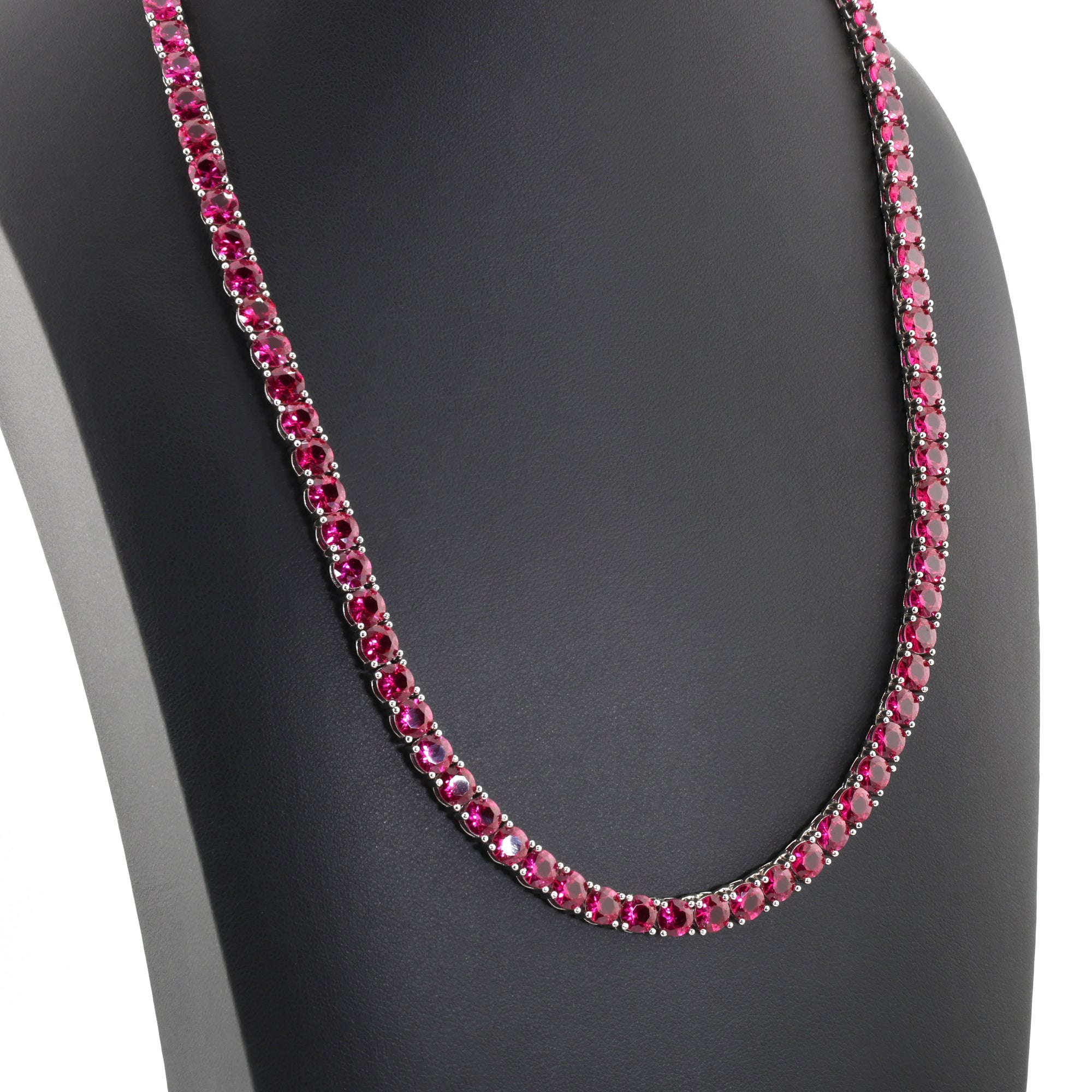 Ruby Titan Cut (5MM) Glacier White Tennis Necklace
