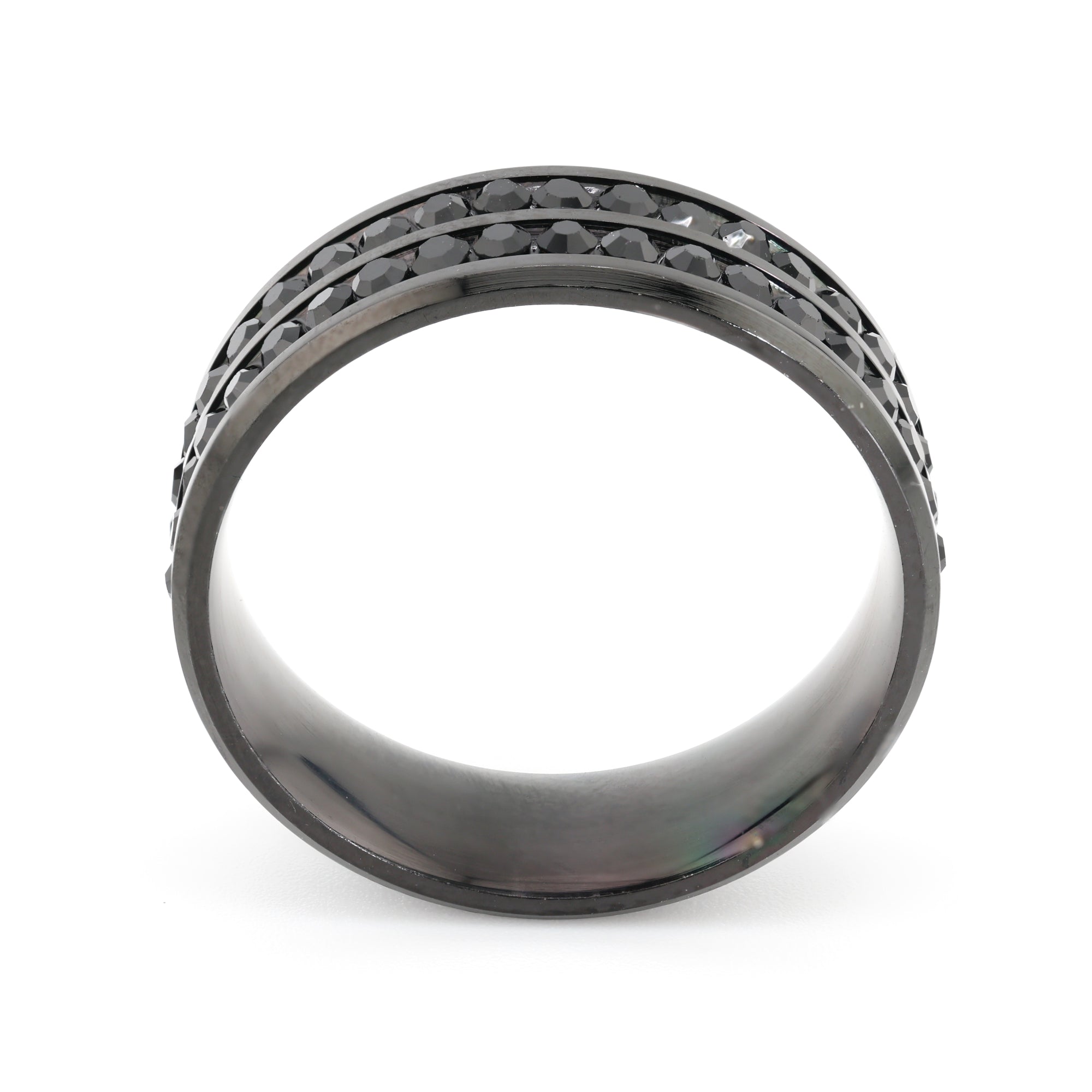 Obsidian Halo Ring