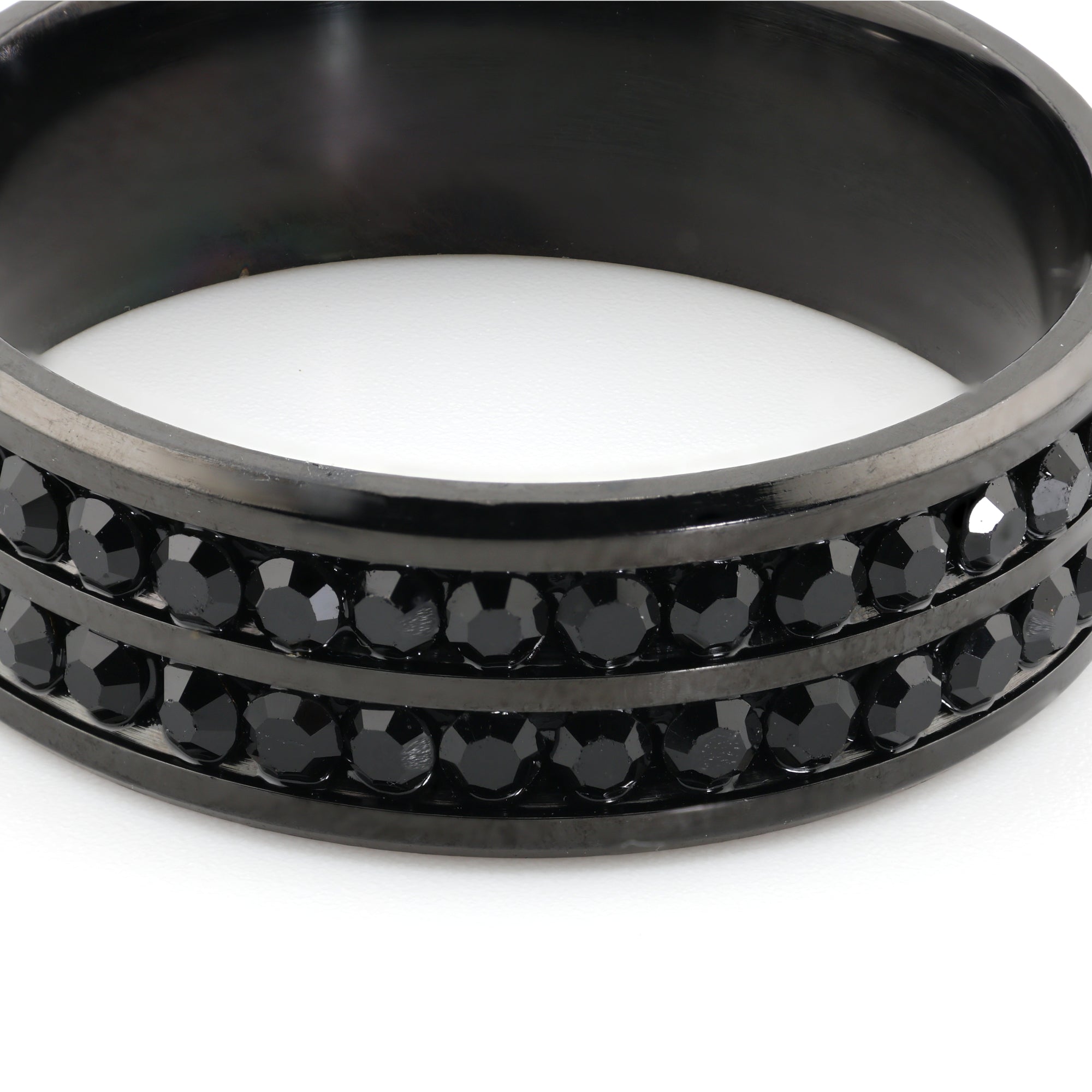 Obsidian Halo Ring