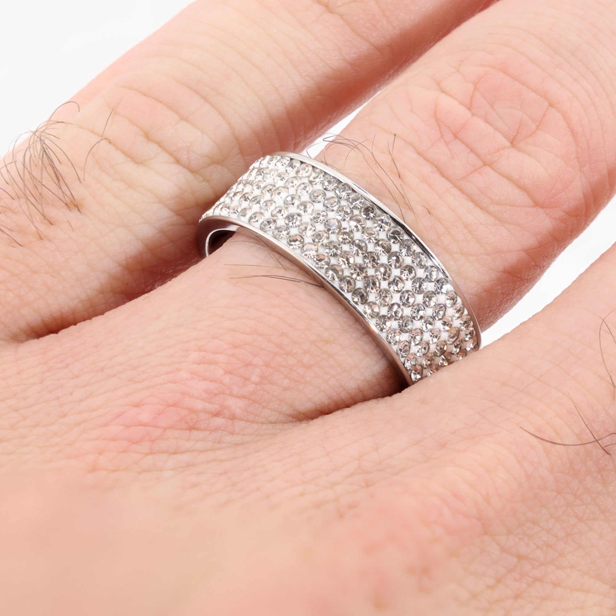 Chrome Radiance Pavé Band
