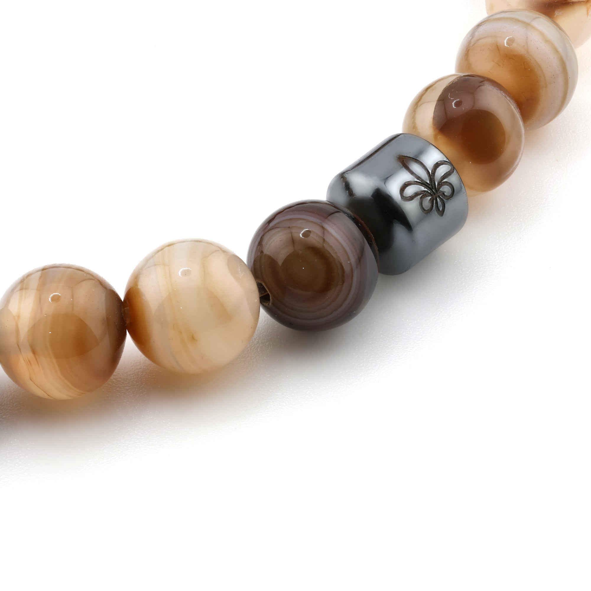 Coffee Lace Agate Bracelet