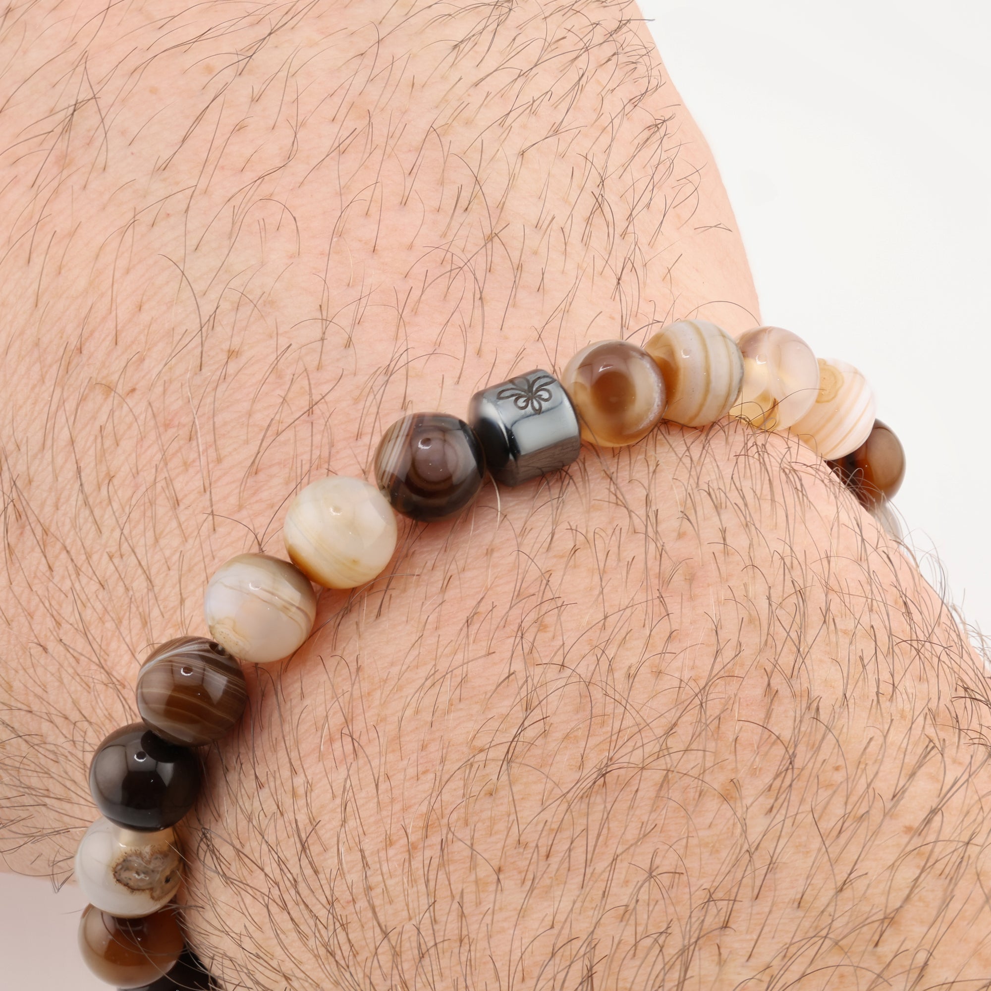 Coffee Lace Agate Bracelet