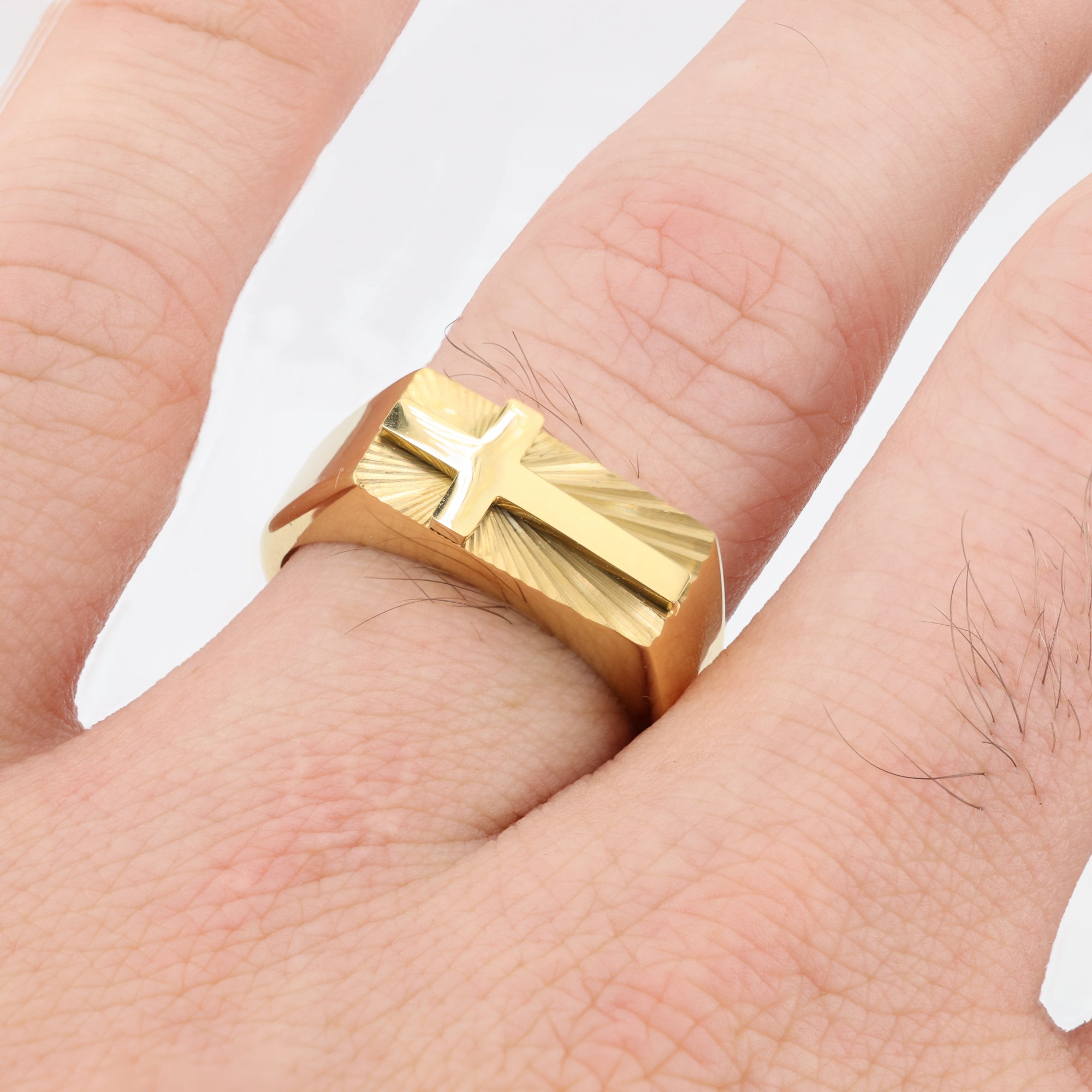 Gold Covenant Cross Ring