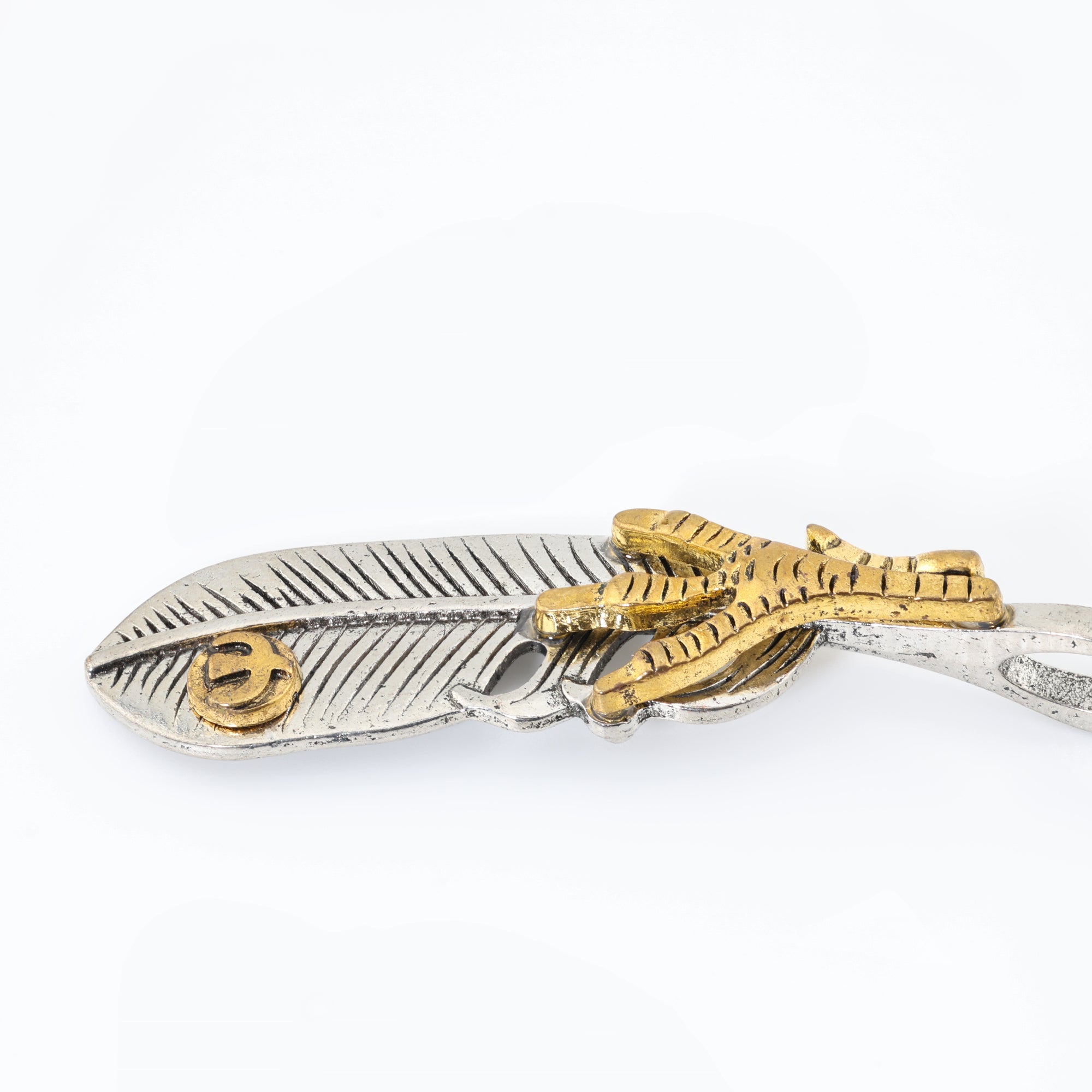 Golden Talon Feather Pendant