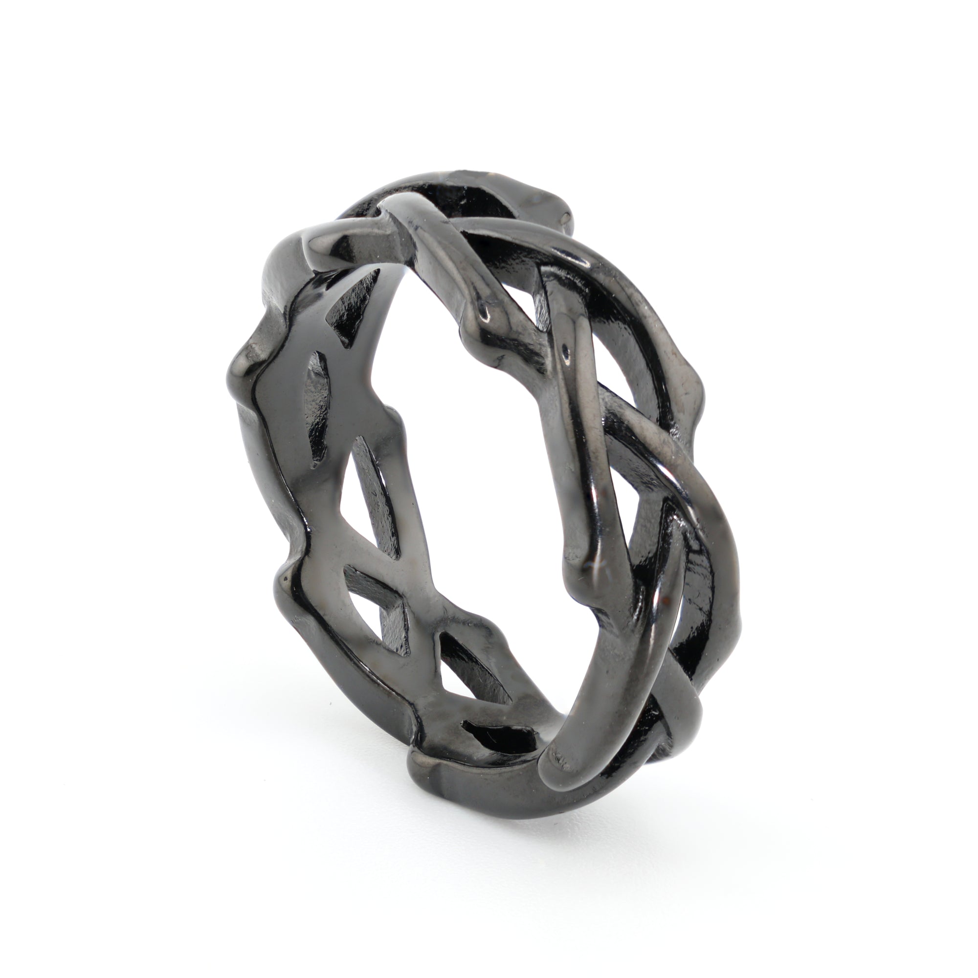 Noir Crown Weave Ring
