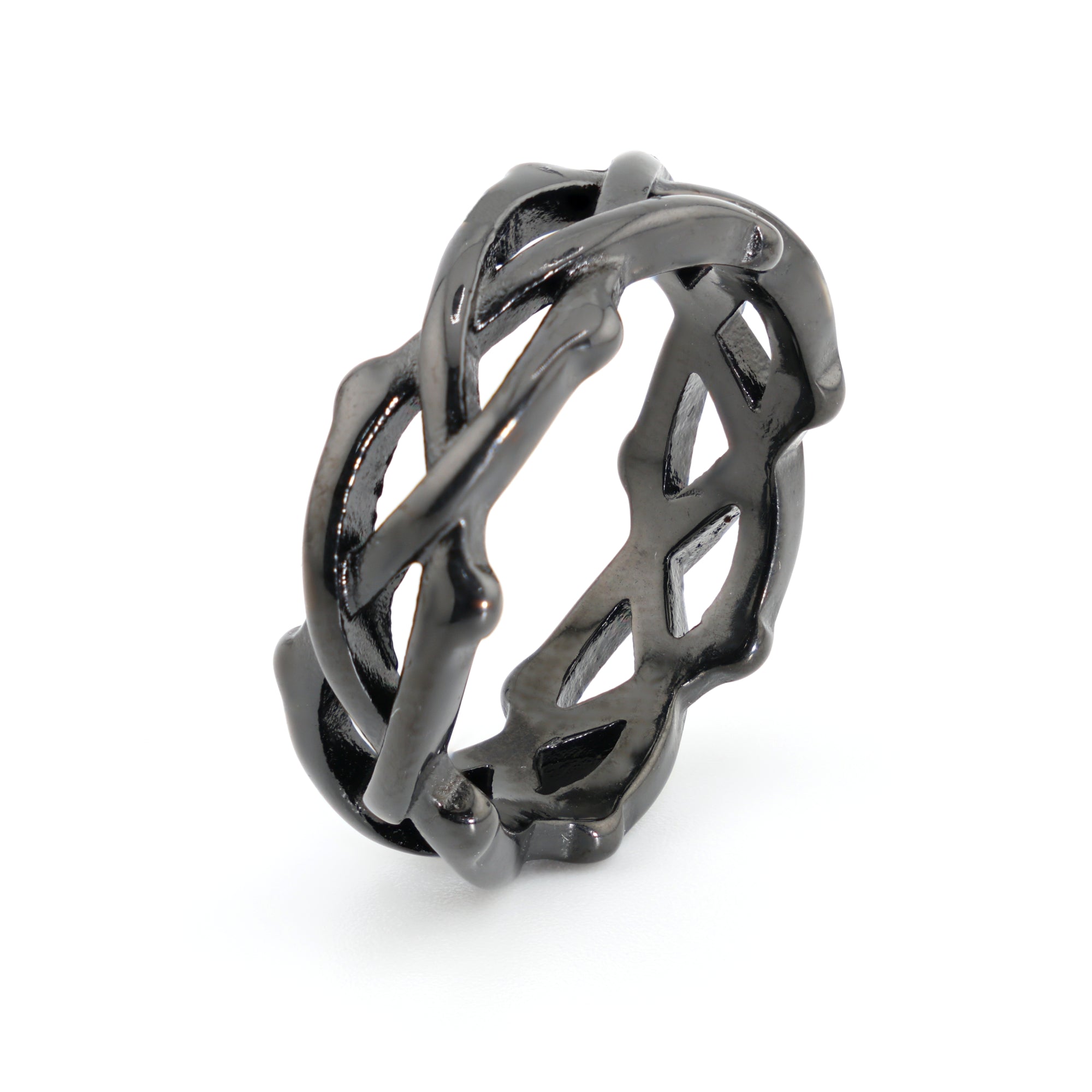 Noir Crown Weave Ring