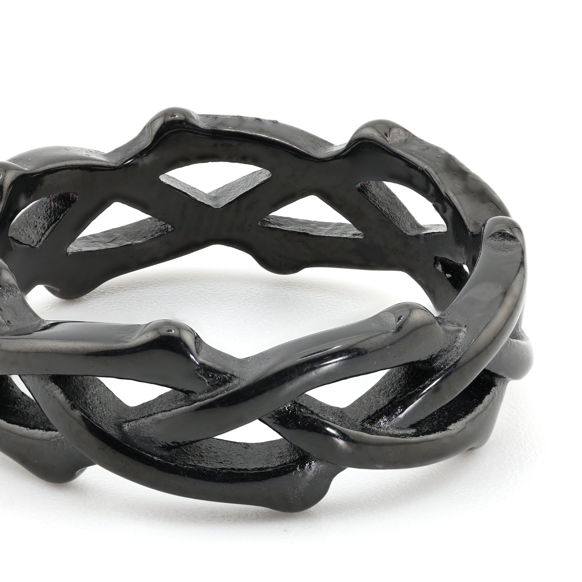 Noir Crown Weave Ring
