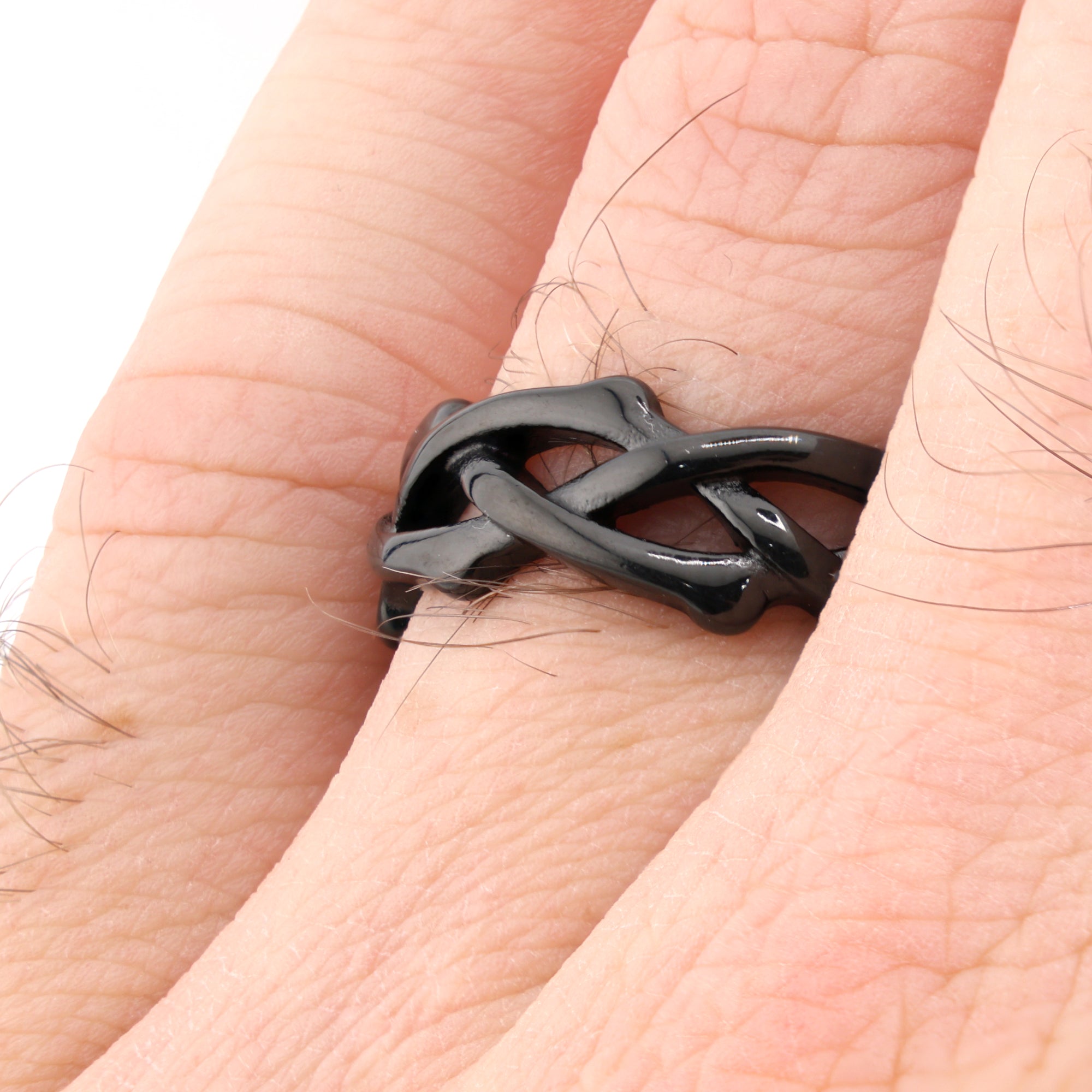 Noir Crown Weave Ring
