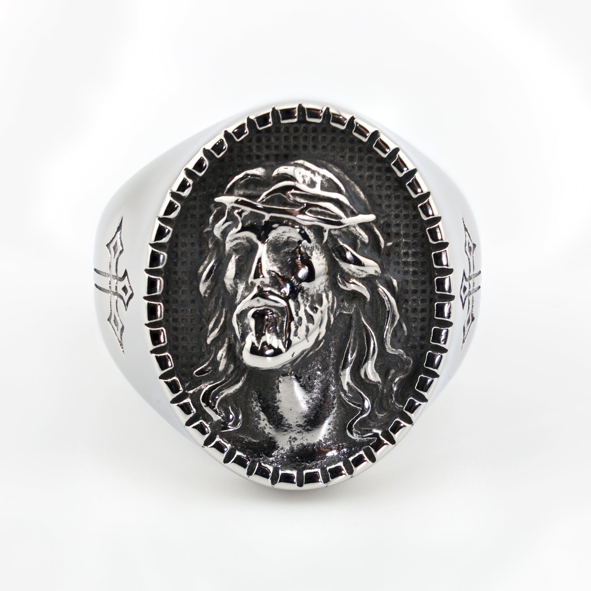 Crowned Savior Signet Ring
