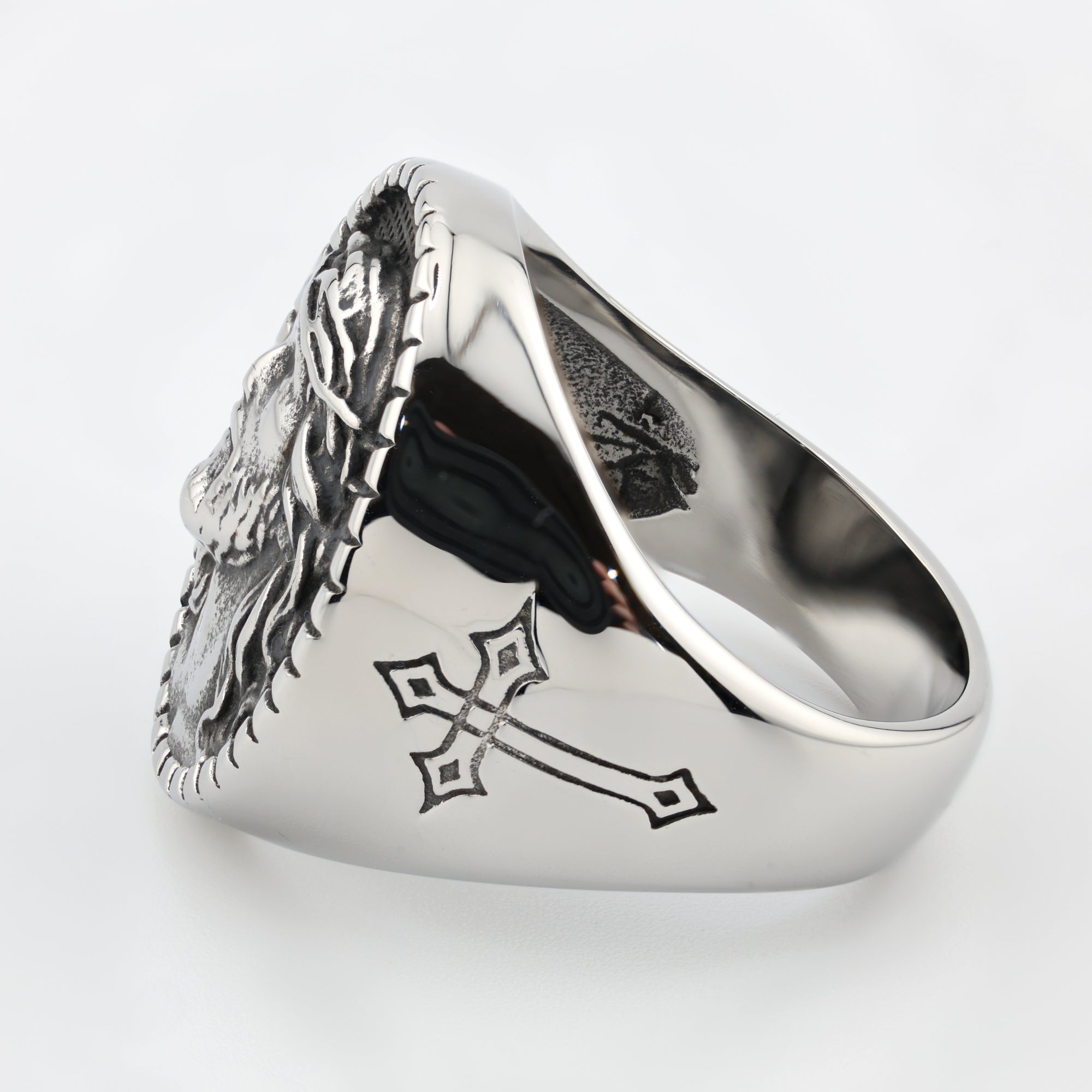 Crowned Savior Signet Ring