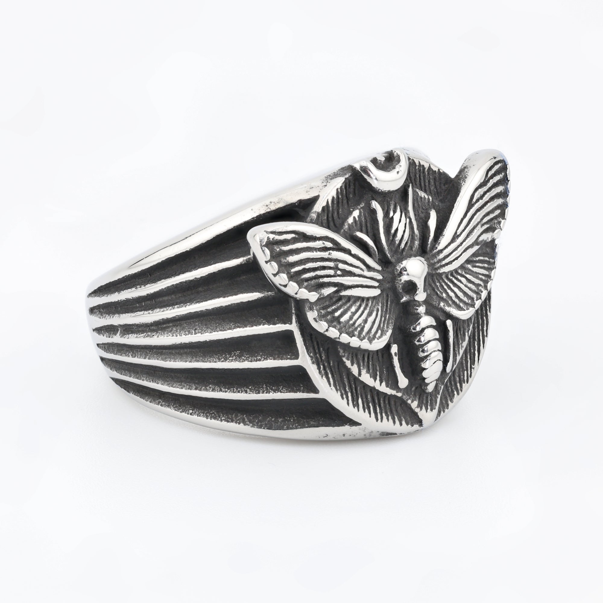 Nocturne Death Moth Signet Ring