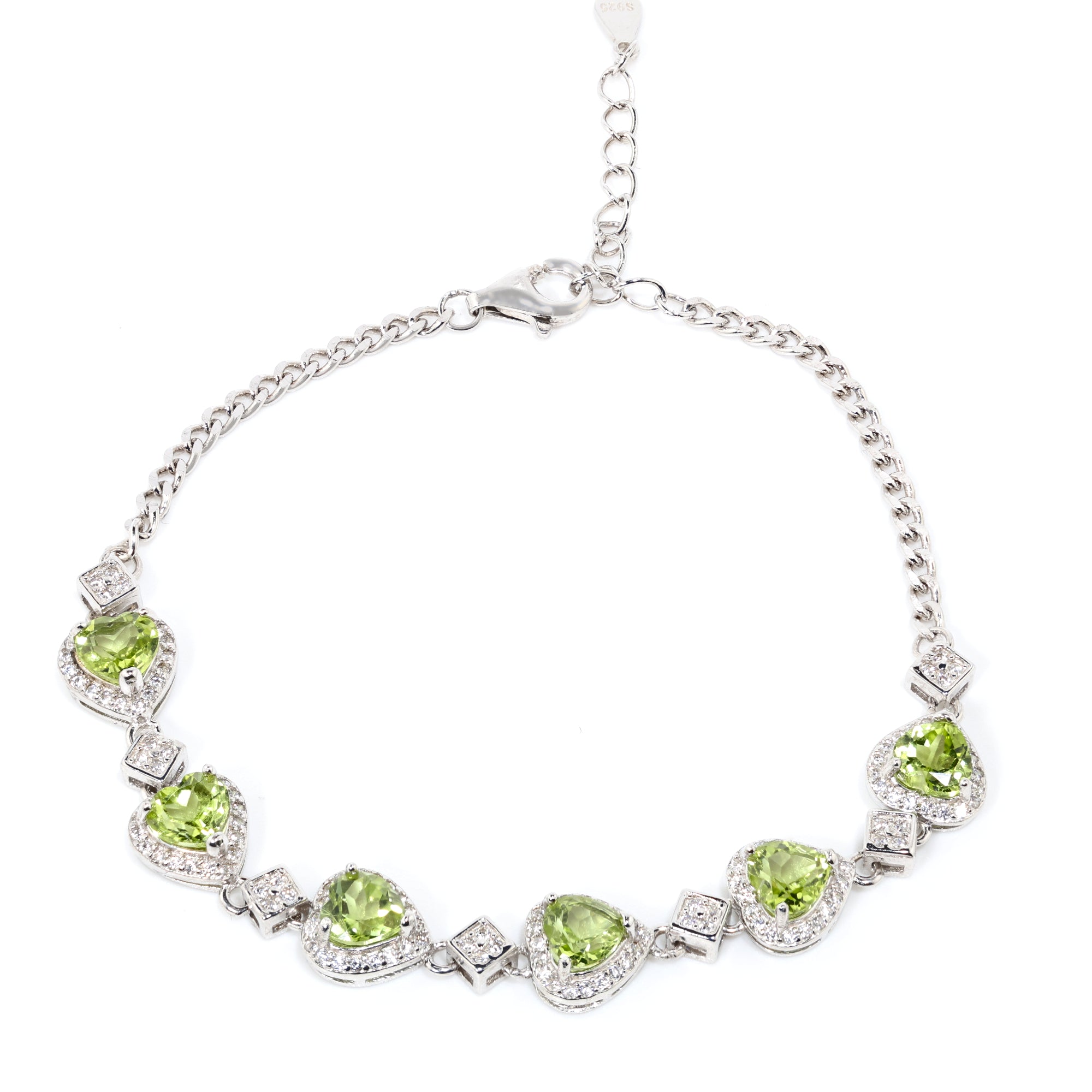 Peridot Heart Bracelet
