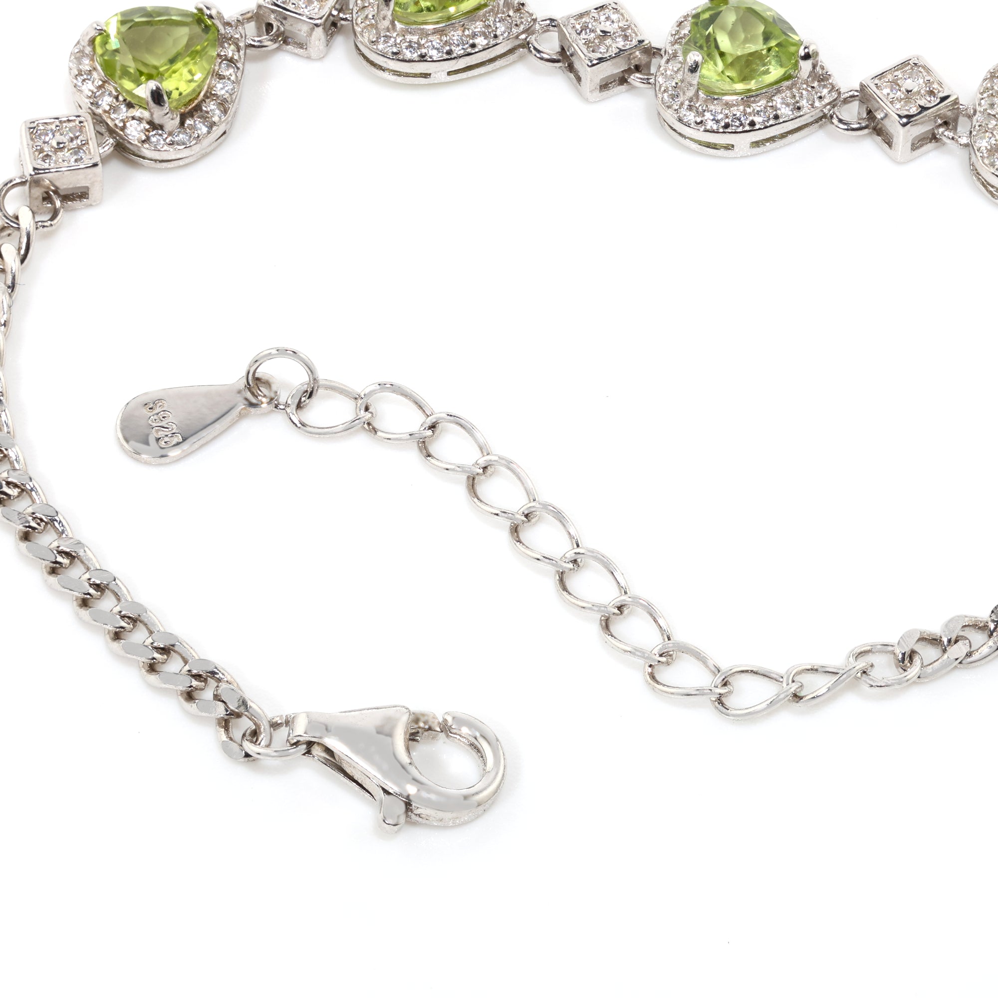 Peridot Heart Bracelet