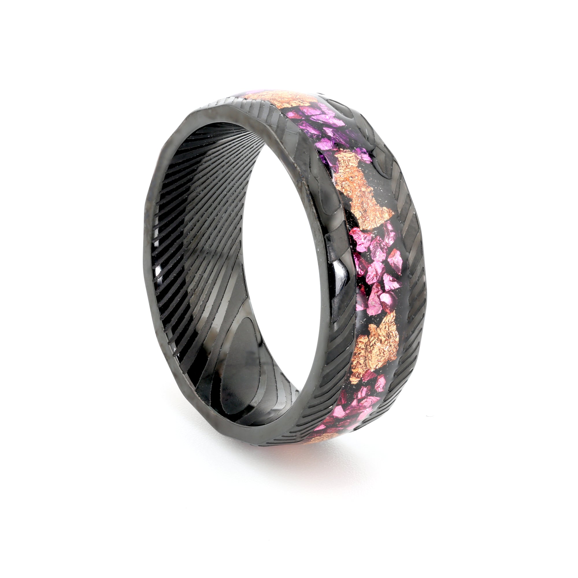 Crimson Nebula Goldleaf Ring