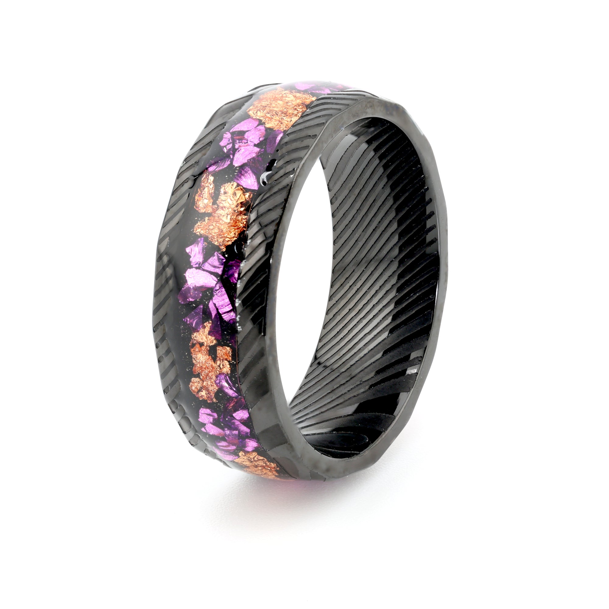 Crimson Nebula Goldleaf Ring
